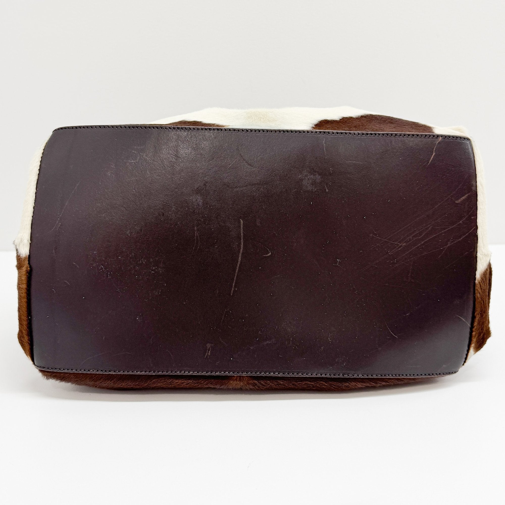 Multi-color Cashmere and Pony Hair Shoulder Bag