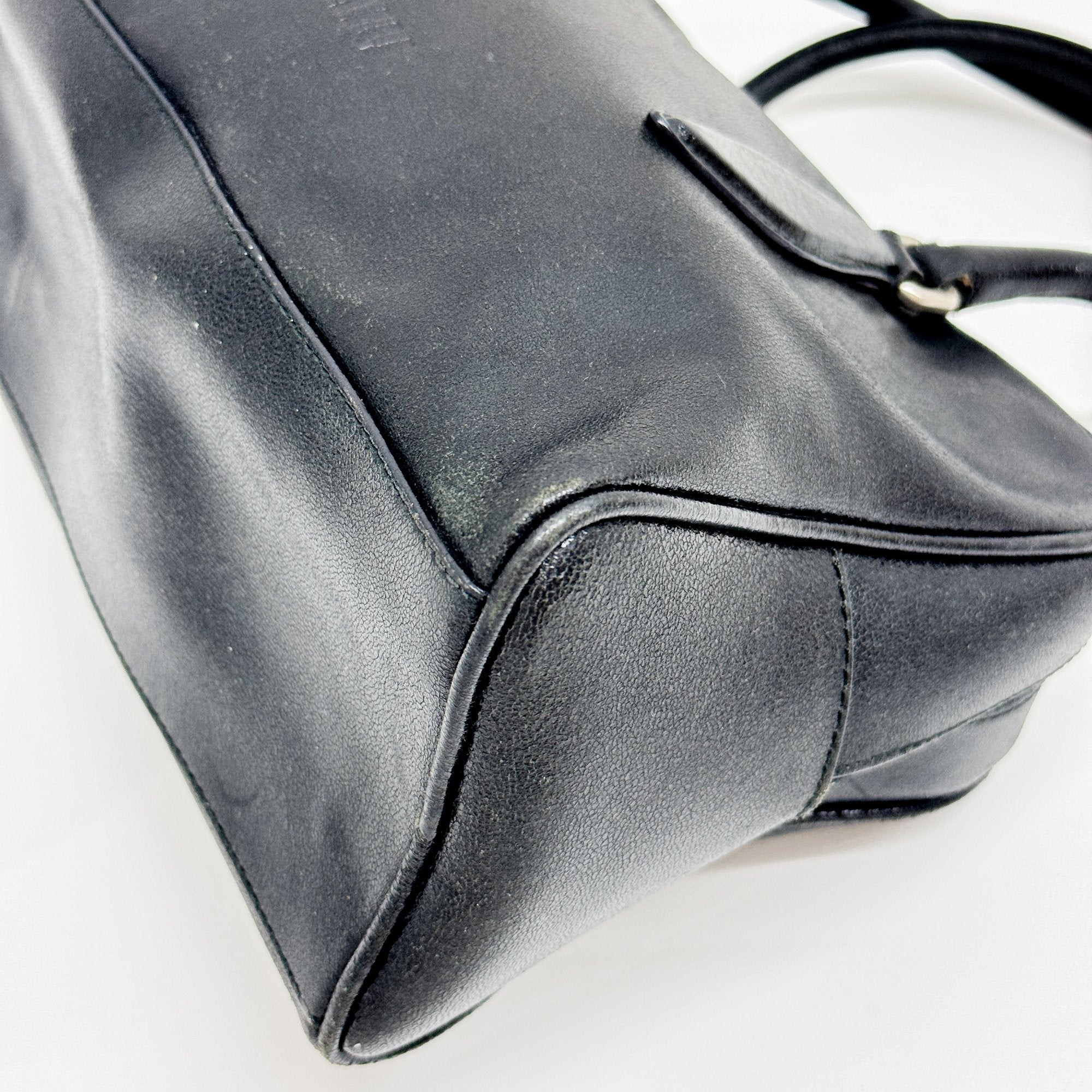 Black Leather Hand Bag