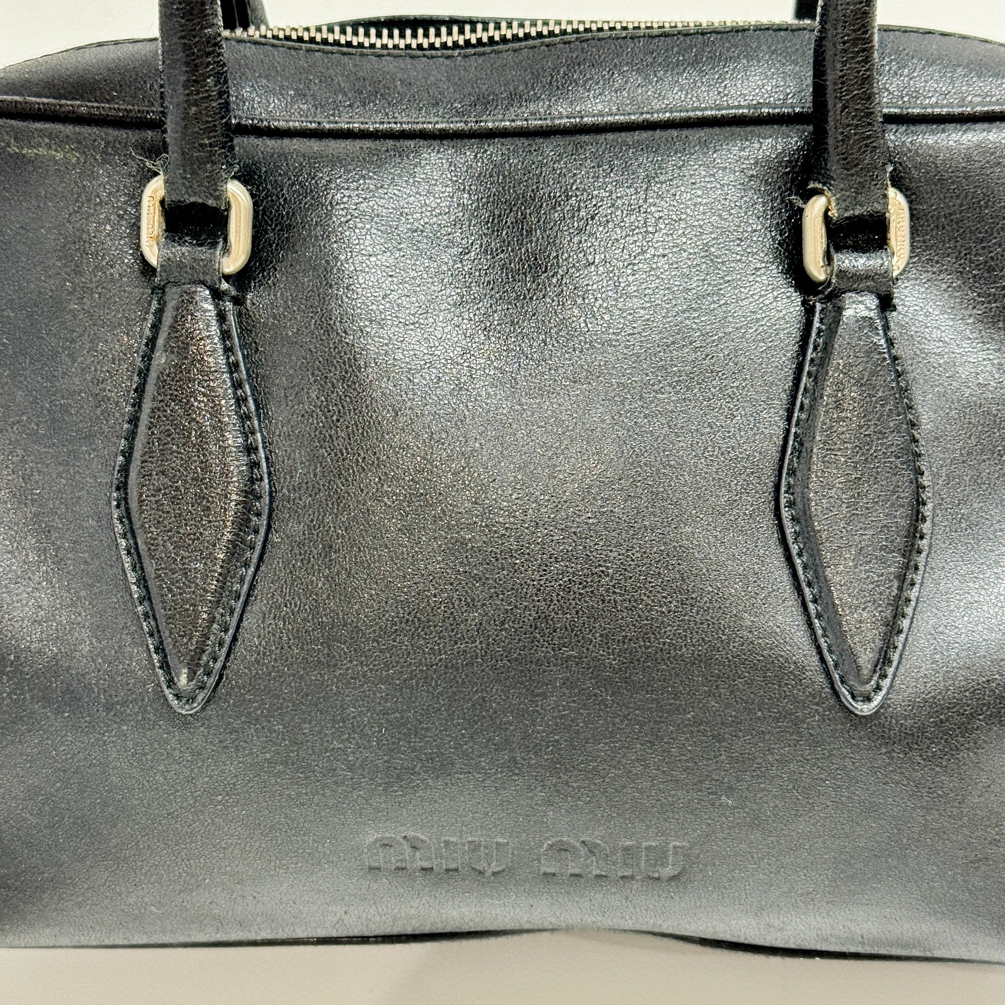 Black Leather Hand Bag