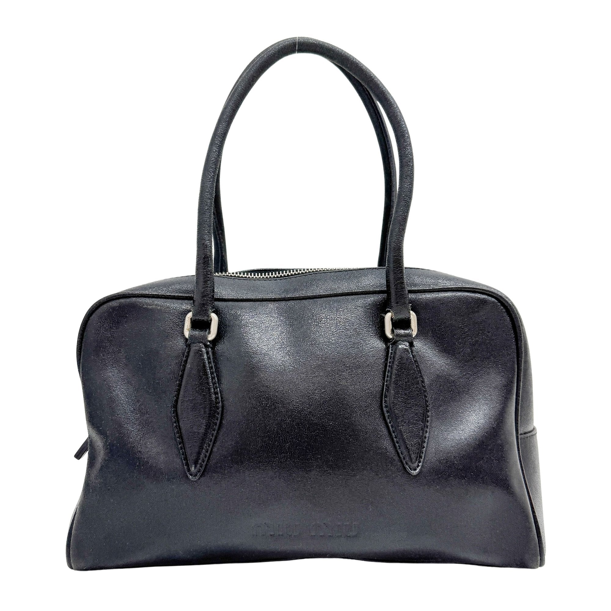 Black Leather Hand Bag