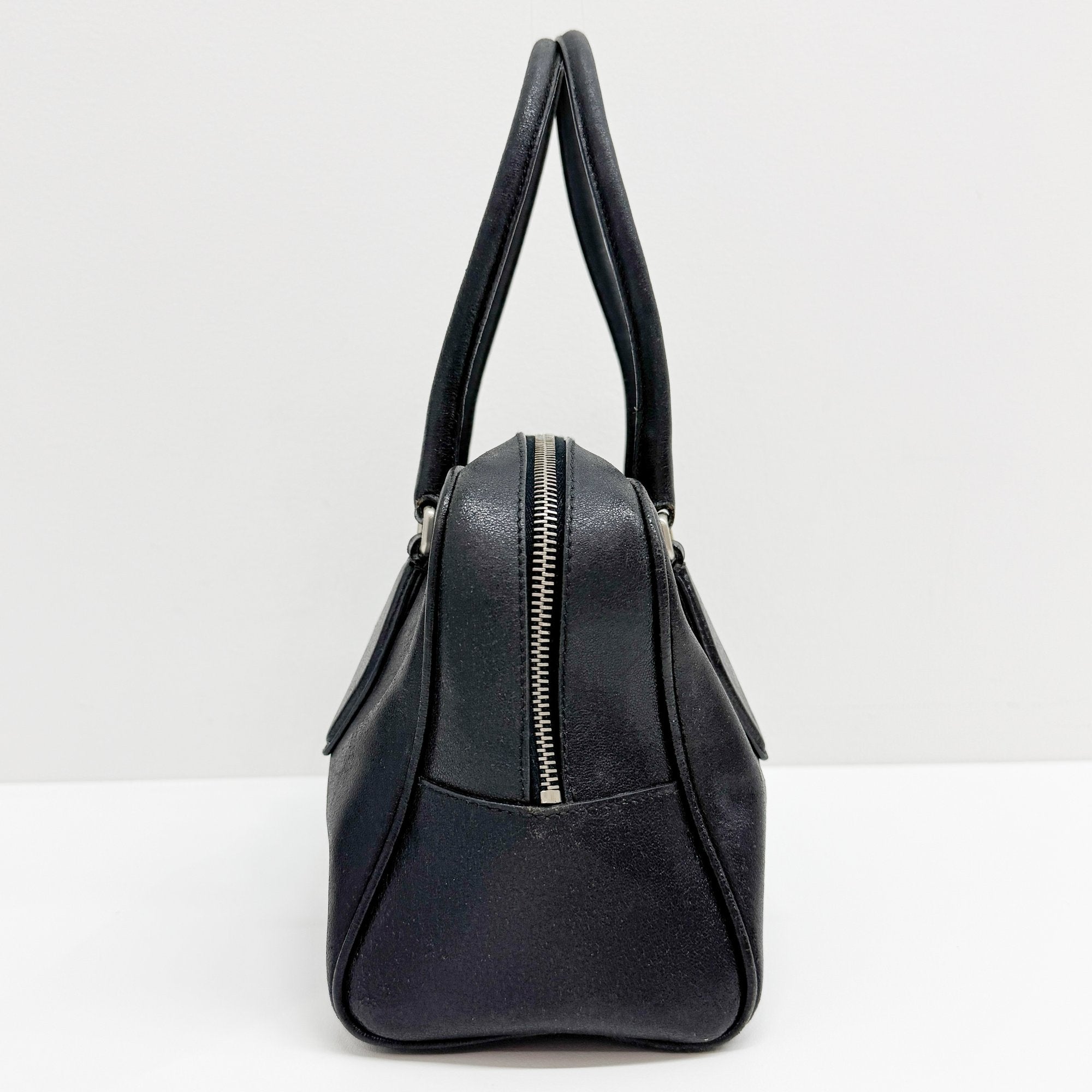 Black Leather Hand Bag