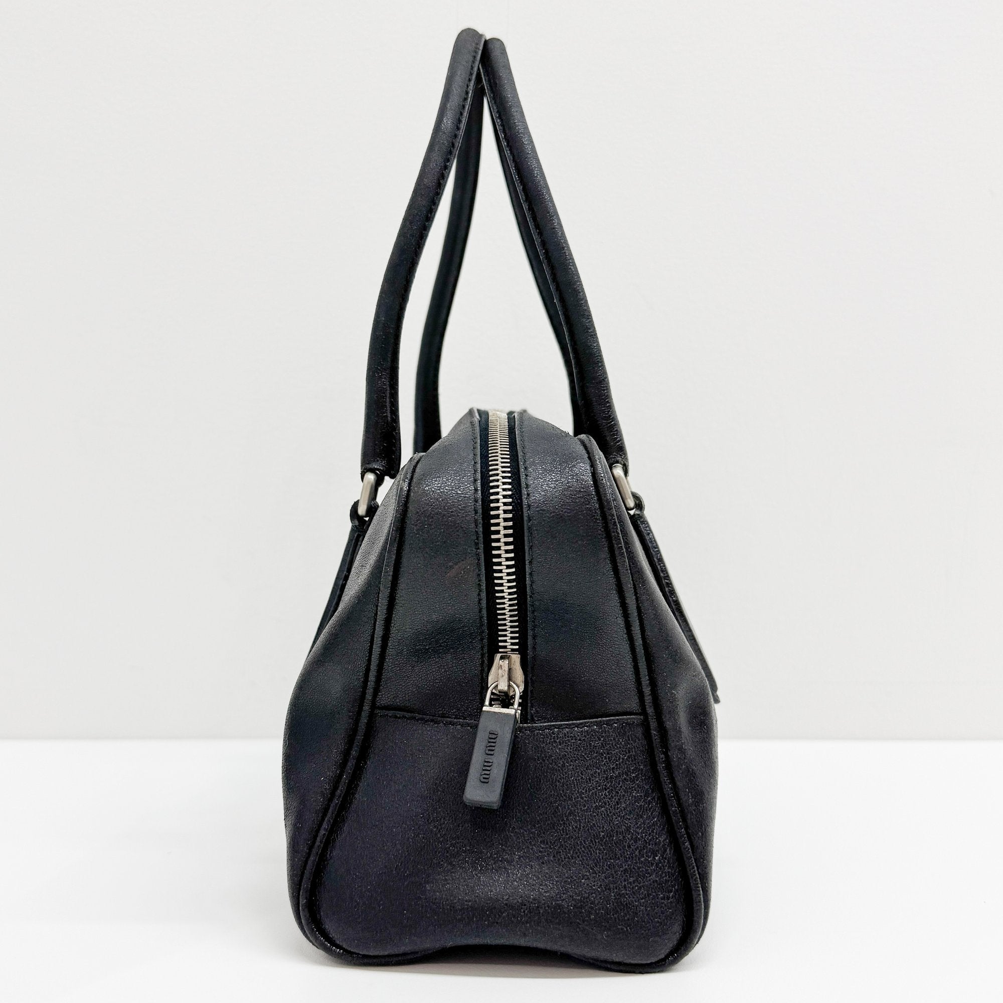 Black Leather Hand Bag