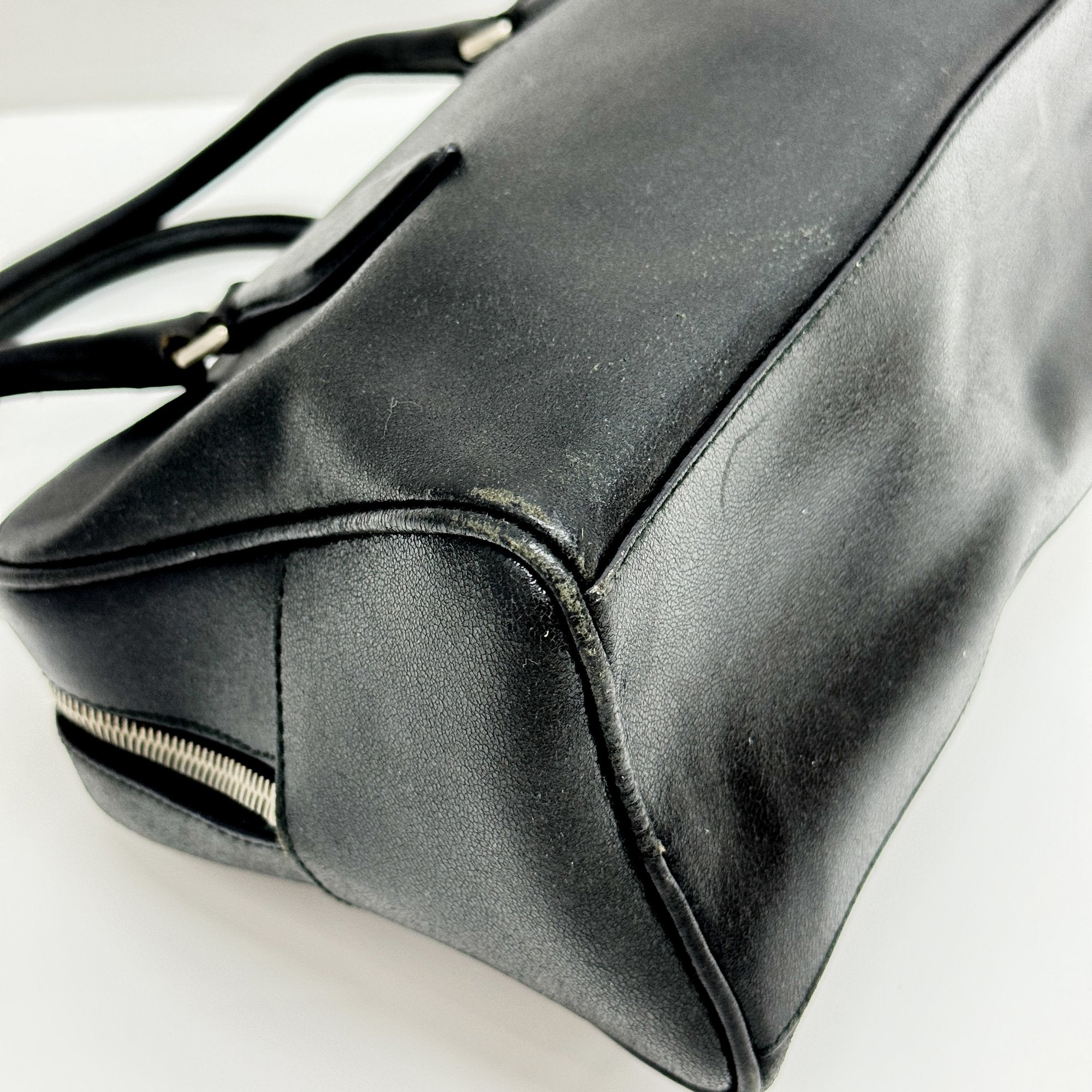 Black Leather Hand Bag