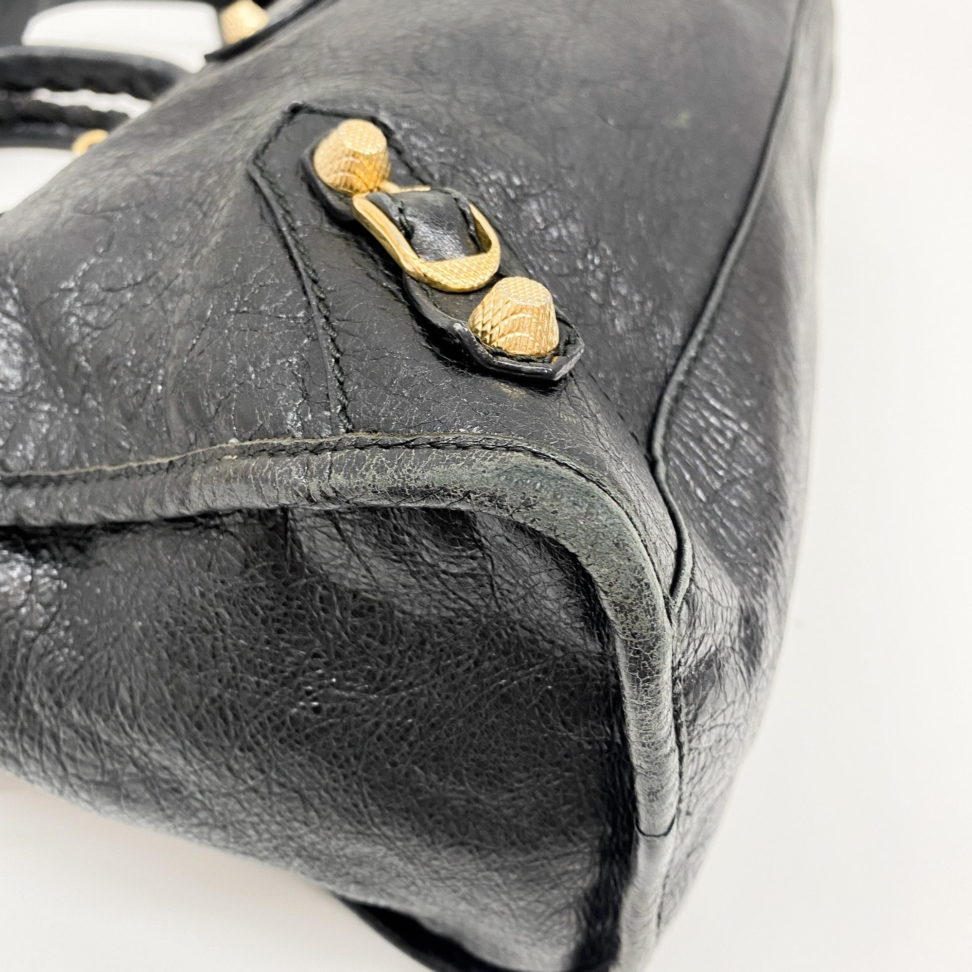 The City Black Leather Two Way Bag