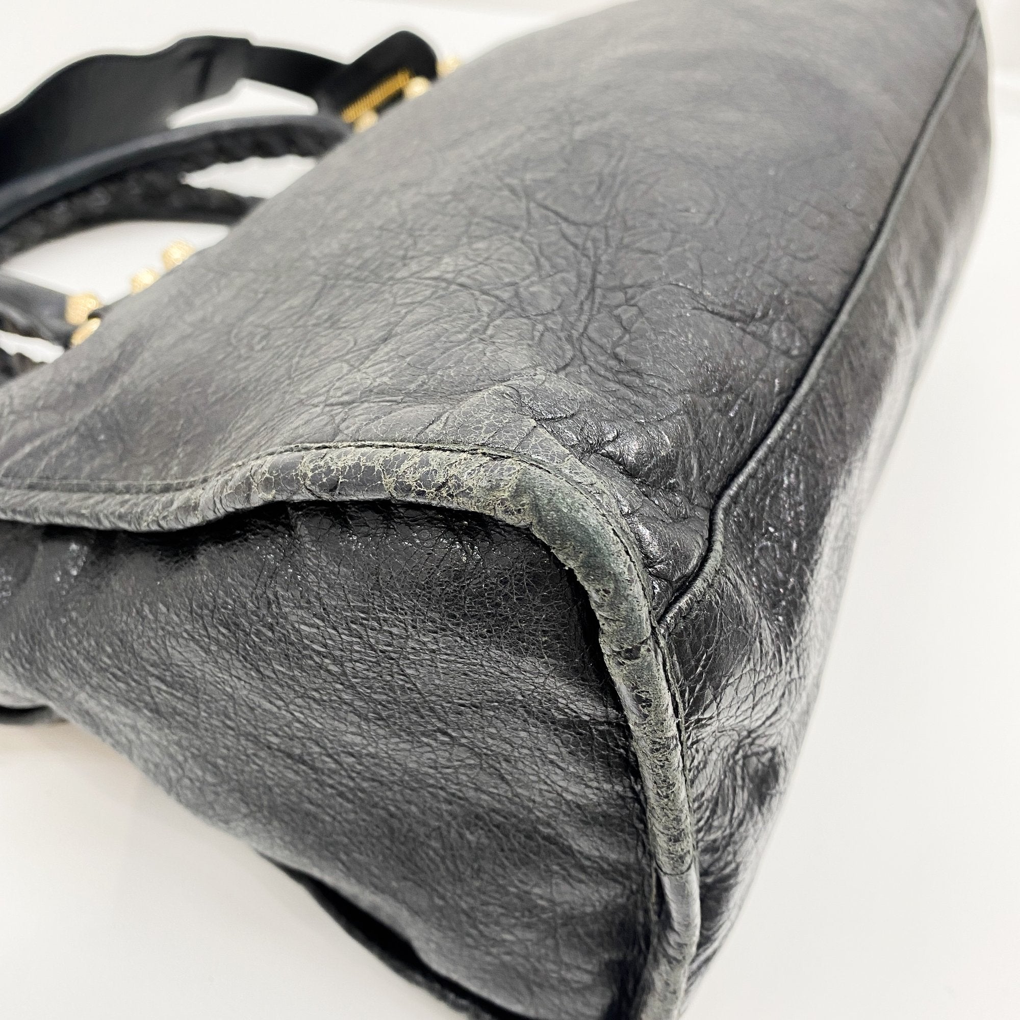 The City Black Leather Two Way Bag