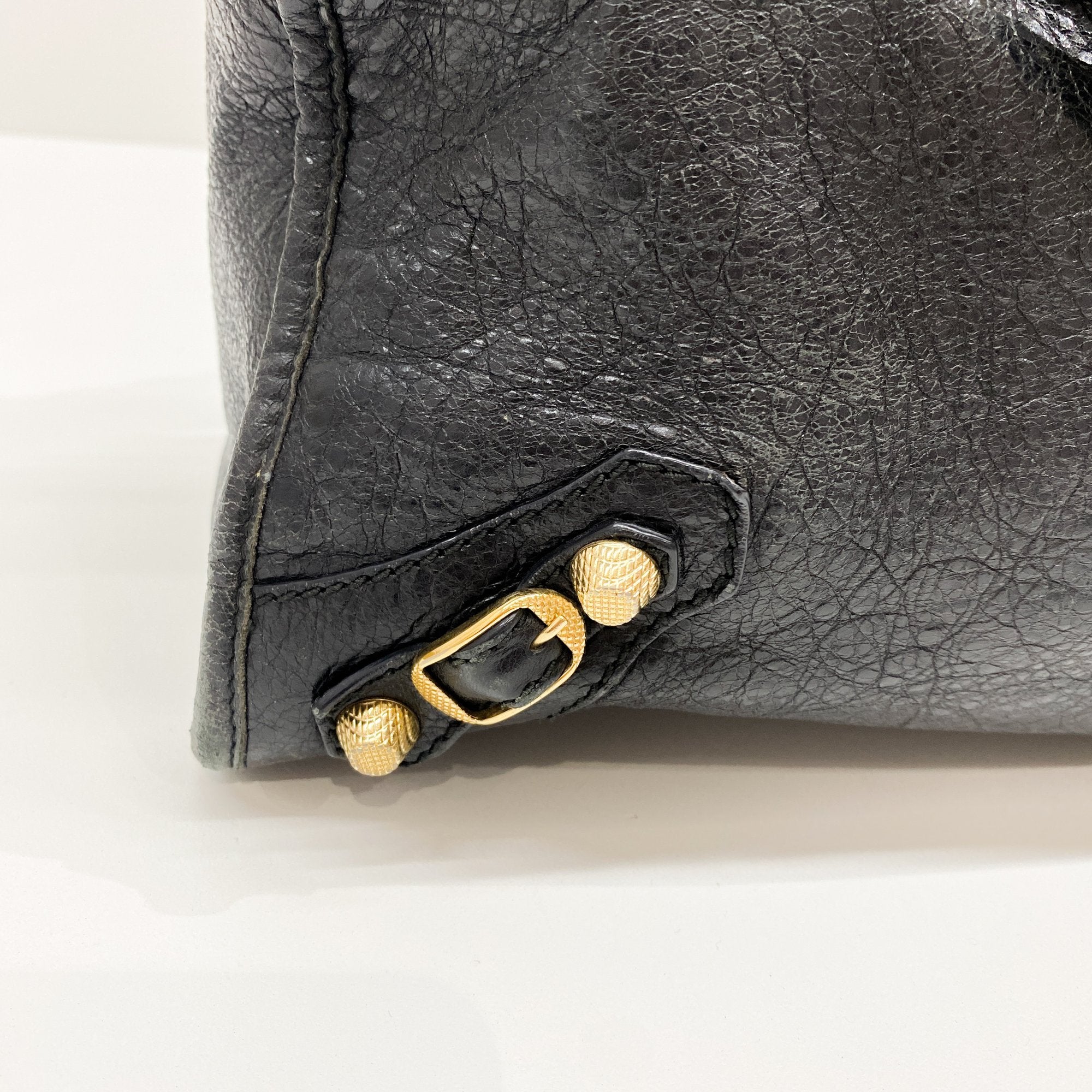 The City Black Leather Two Way Bag