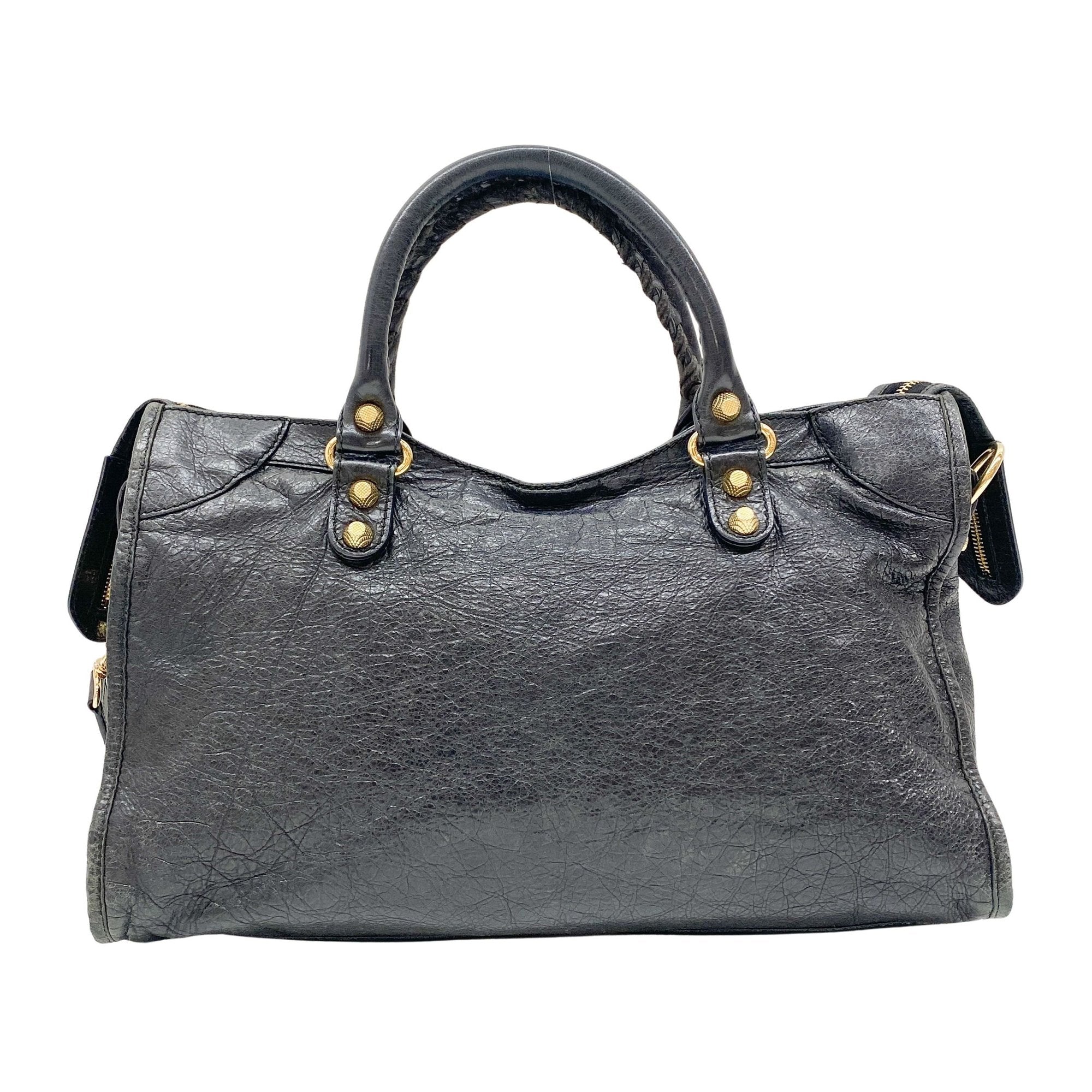 The City Black Leather Two Way Bag