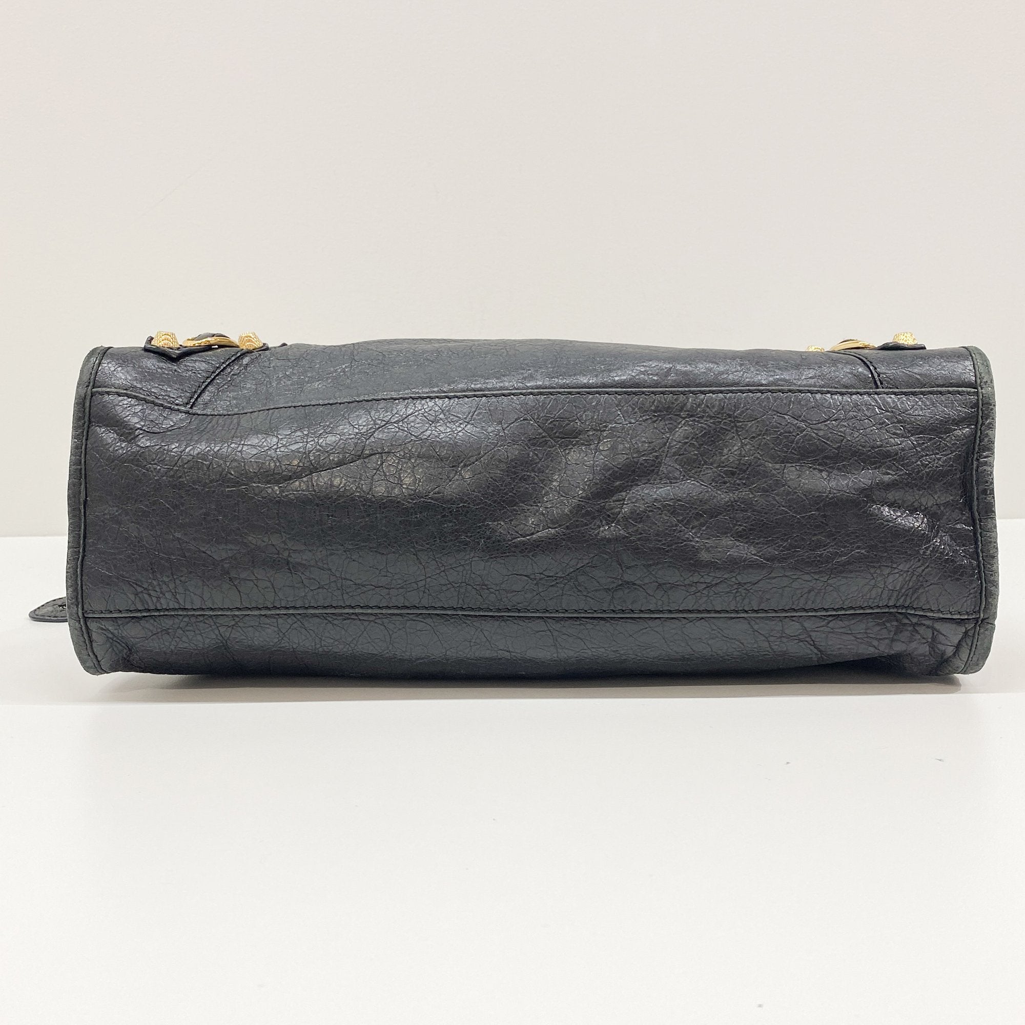 The City Black Leather Two Way Bag