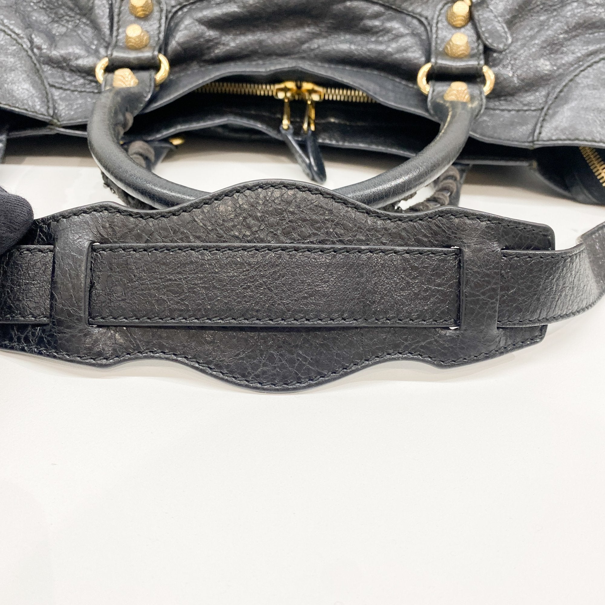 The City Black Leather Two Way Bag