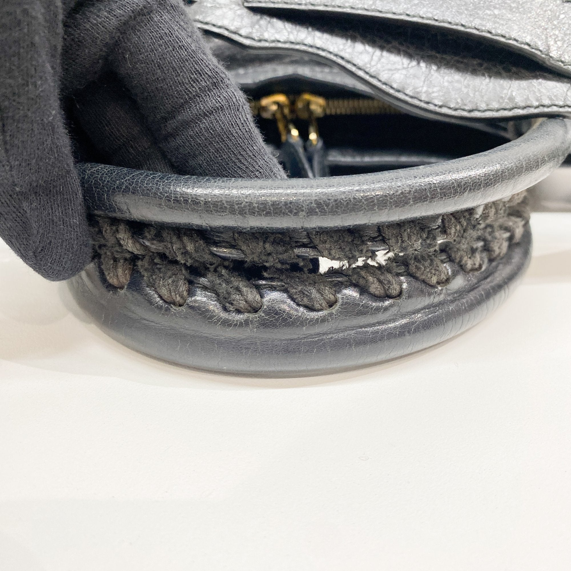 The City Black Leather Two Way Bag