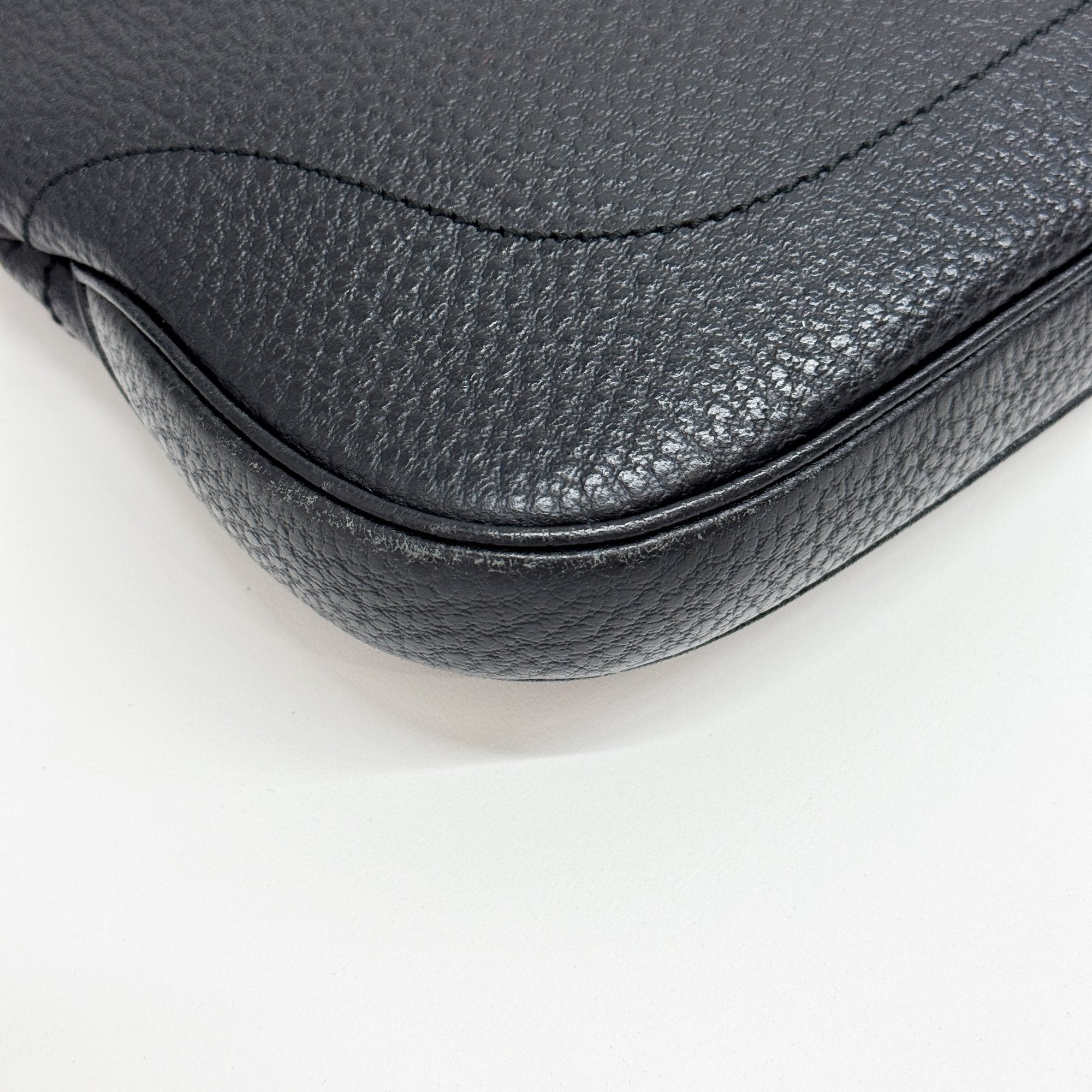 Jackie Black Leather Shoulder Bag