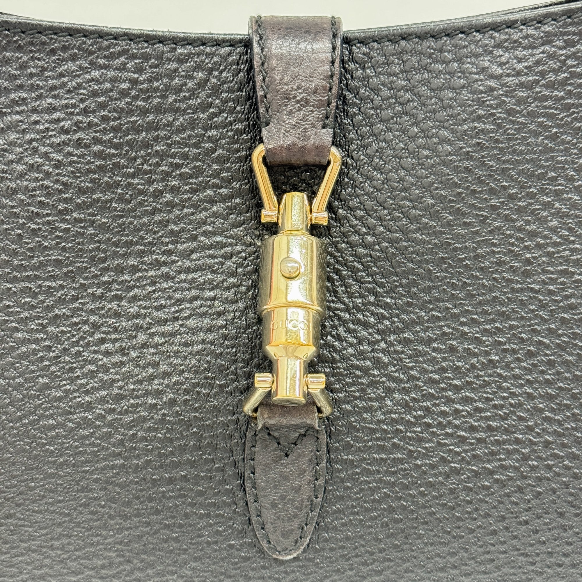 Jackie Black Leather Shoulder Bag