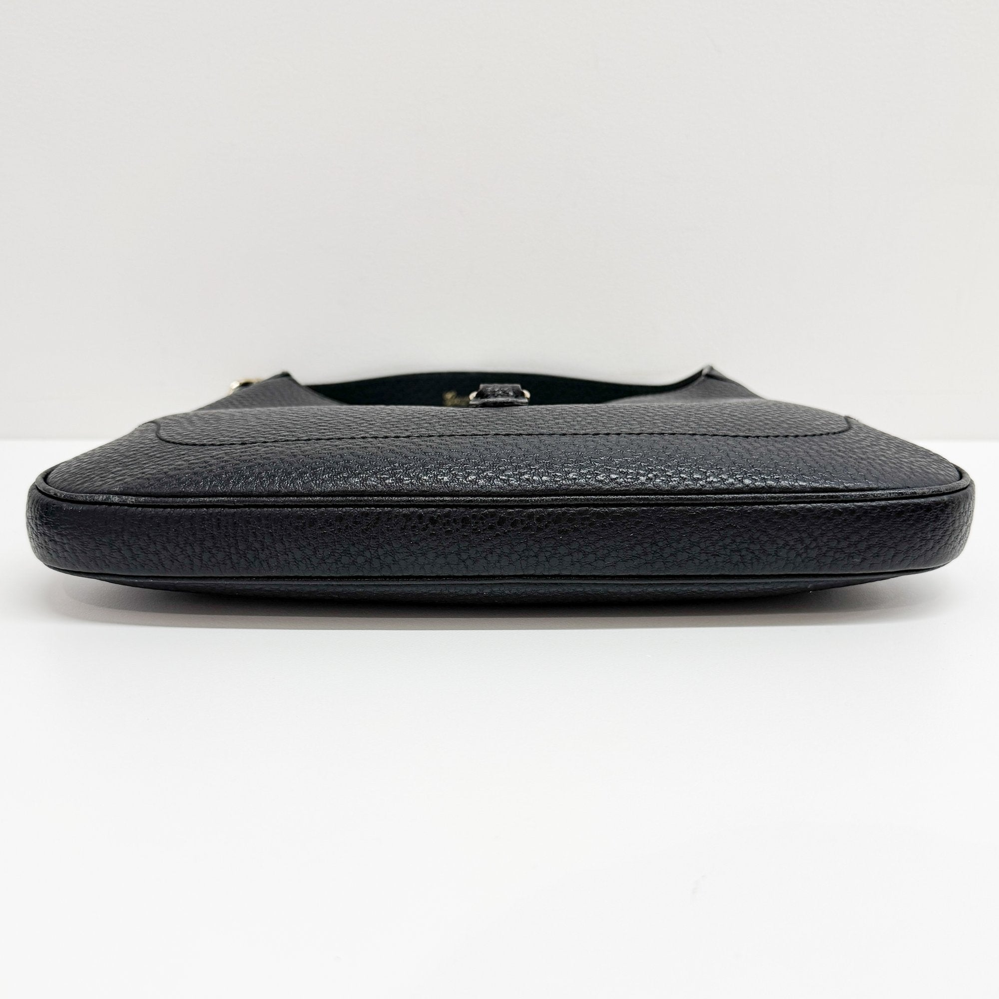 Jackie Black Leather Shoulder Bag