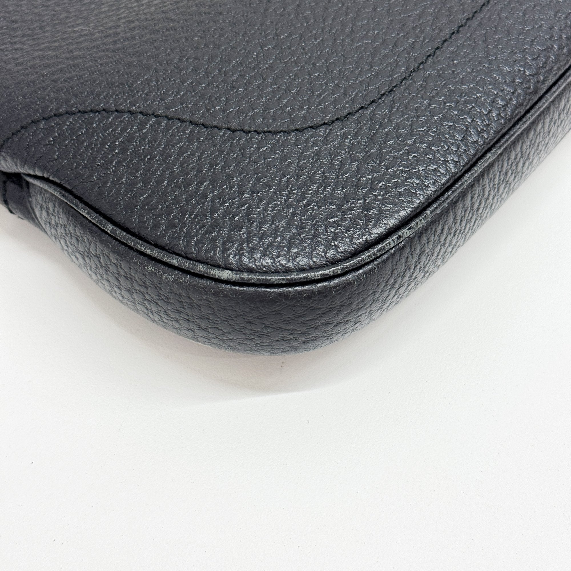 Jackie Black Leather Shoulder Bag