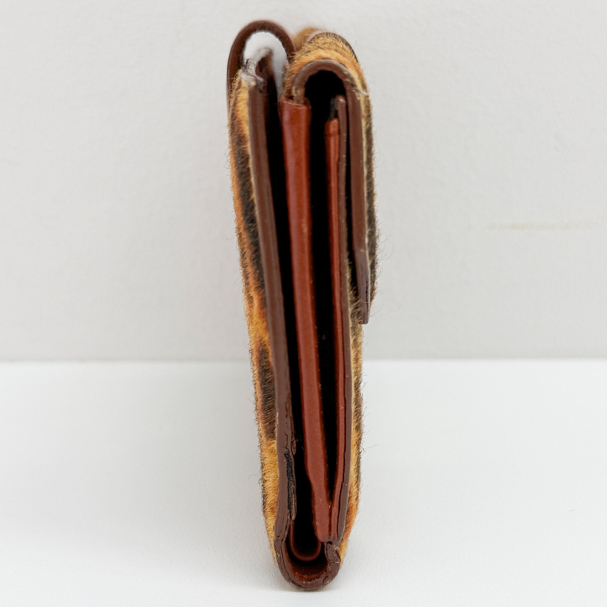 Brown Leopard Pony Hair Clutch Bag