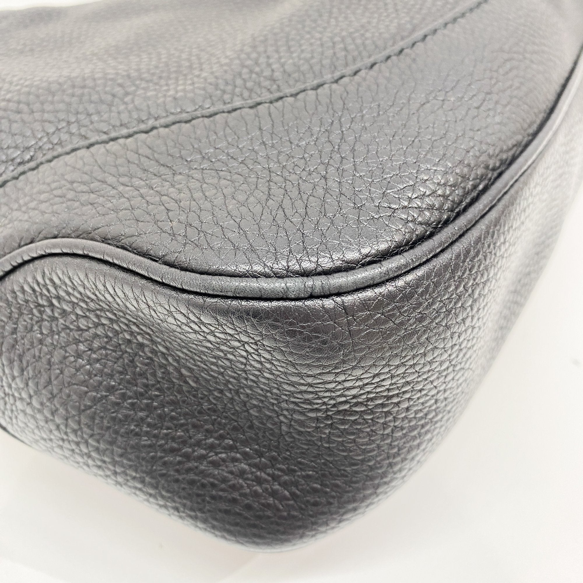 New Jackie Black Leather Shoulder Bag 1961