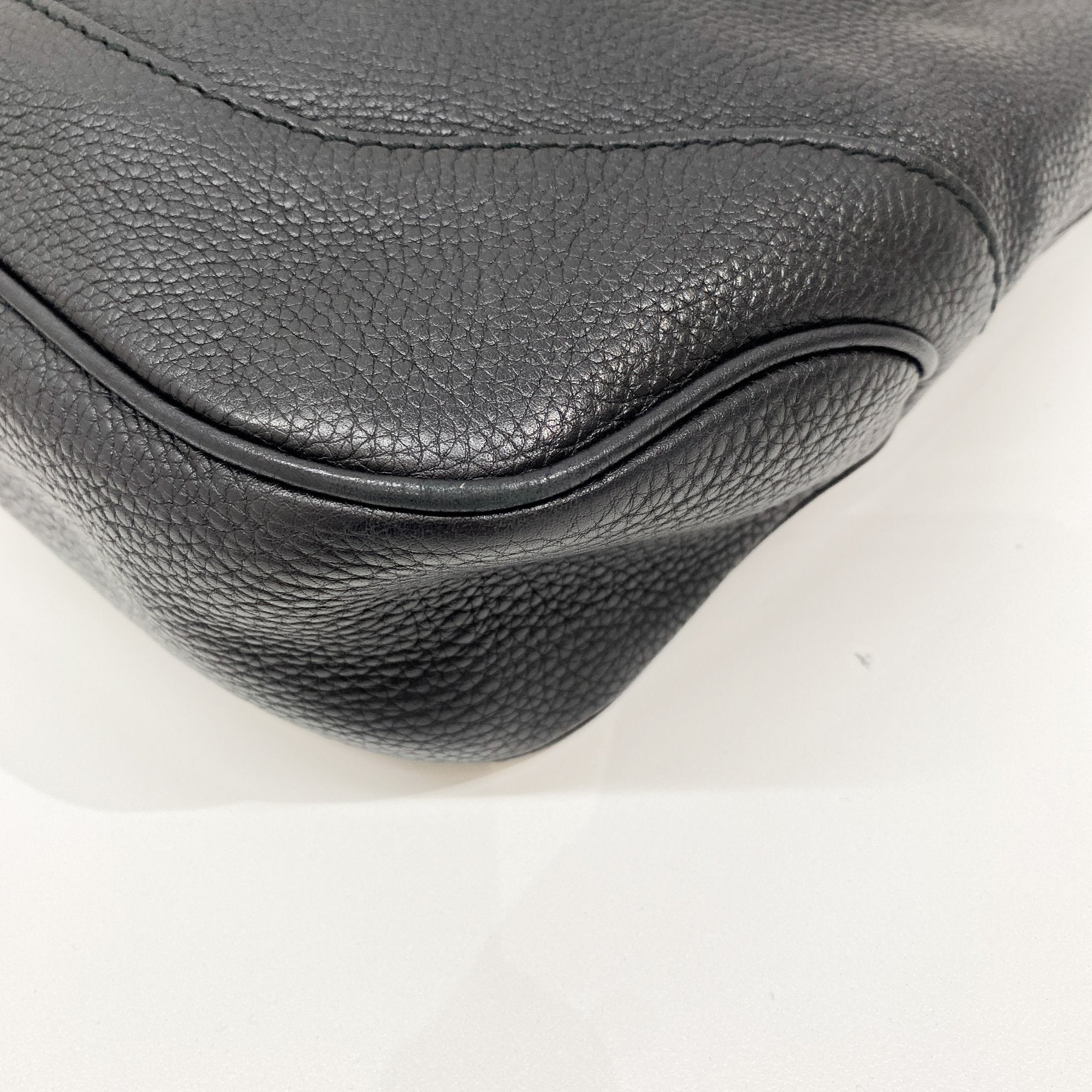 New Jackie Black Leather Shoulder Bag 1961