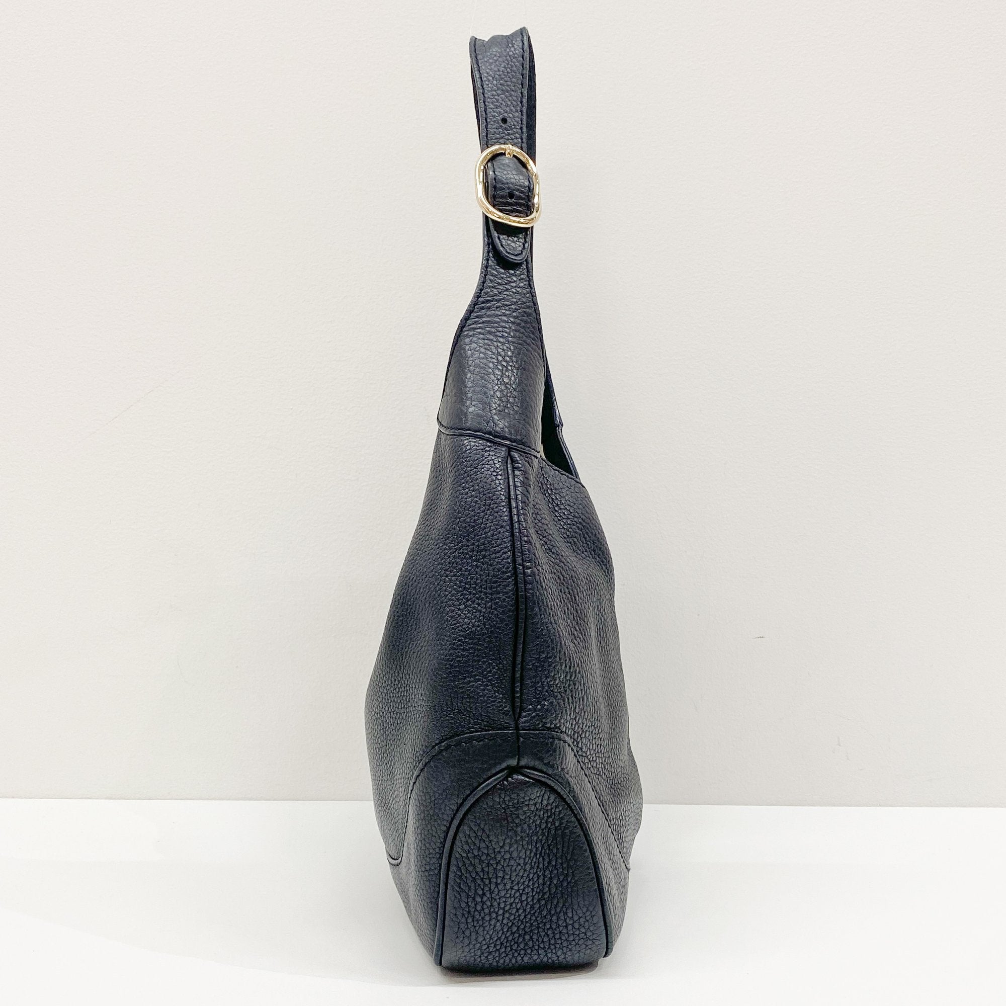 New Jackie Black Leather Shoulder Bag 1961