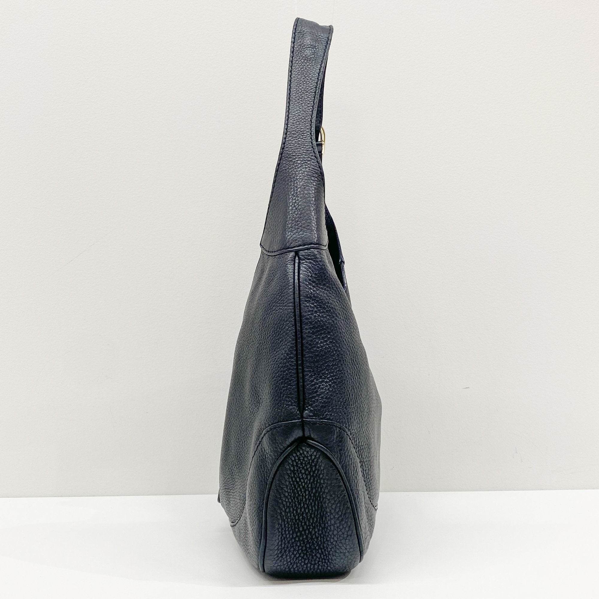 New Jackie Black Leather Shoulder Bag 1961