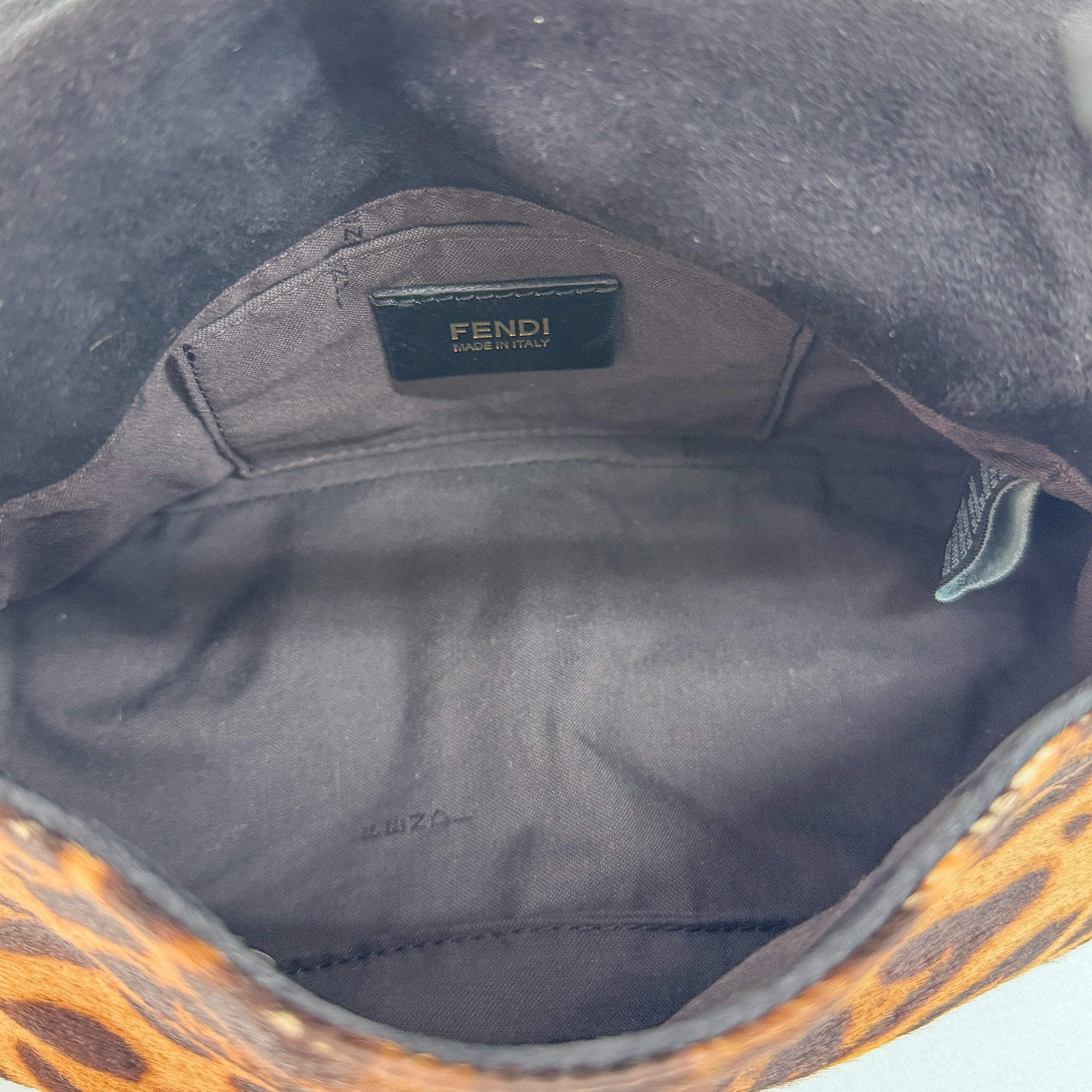 Mini Mamma Baguette Brown Leopard Pony Hair Shoulder Bag