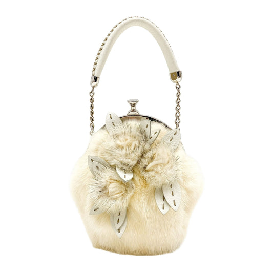 Beige Fur Hand Bag