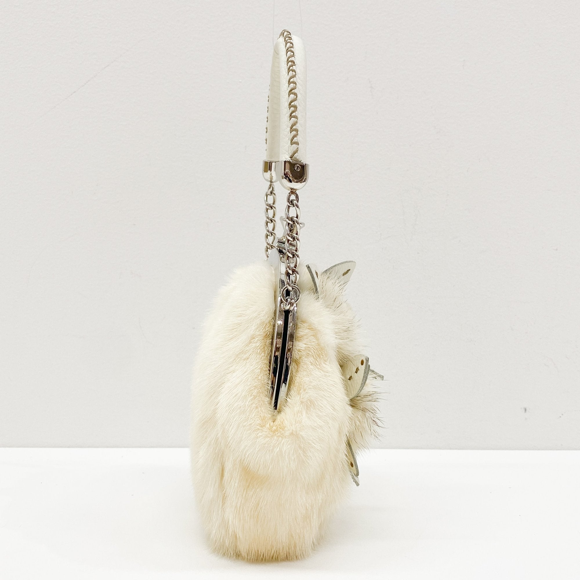Beige Fur Hand Bag