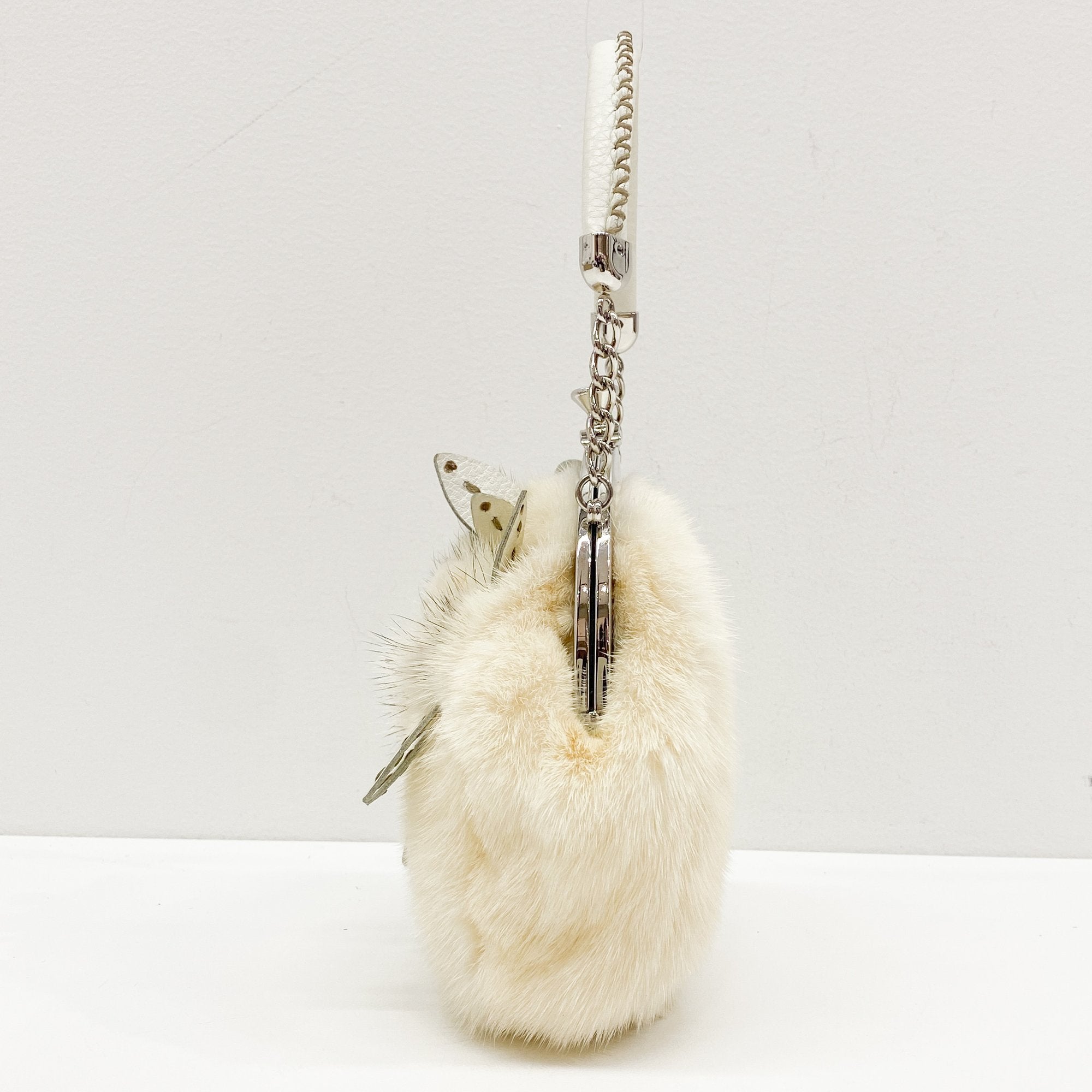 Beige Fur Hand Bag