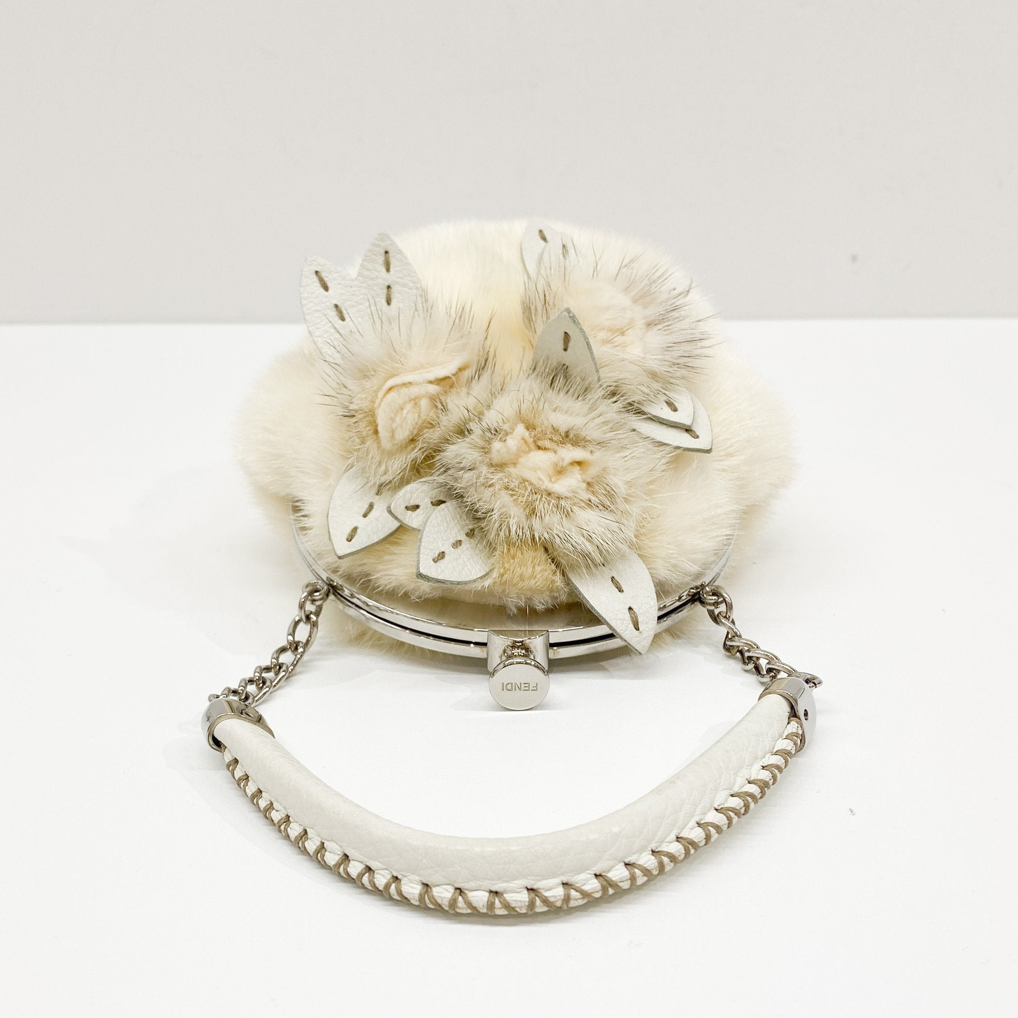 Beige Fur Hand Bag
