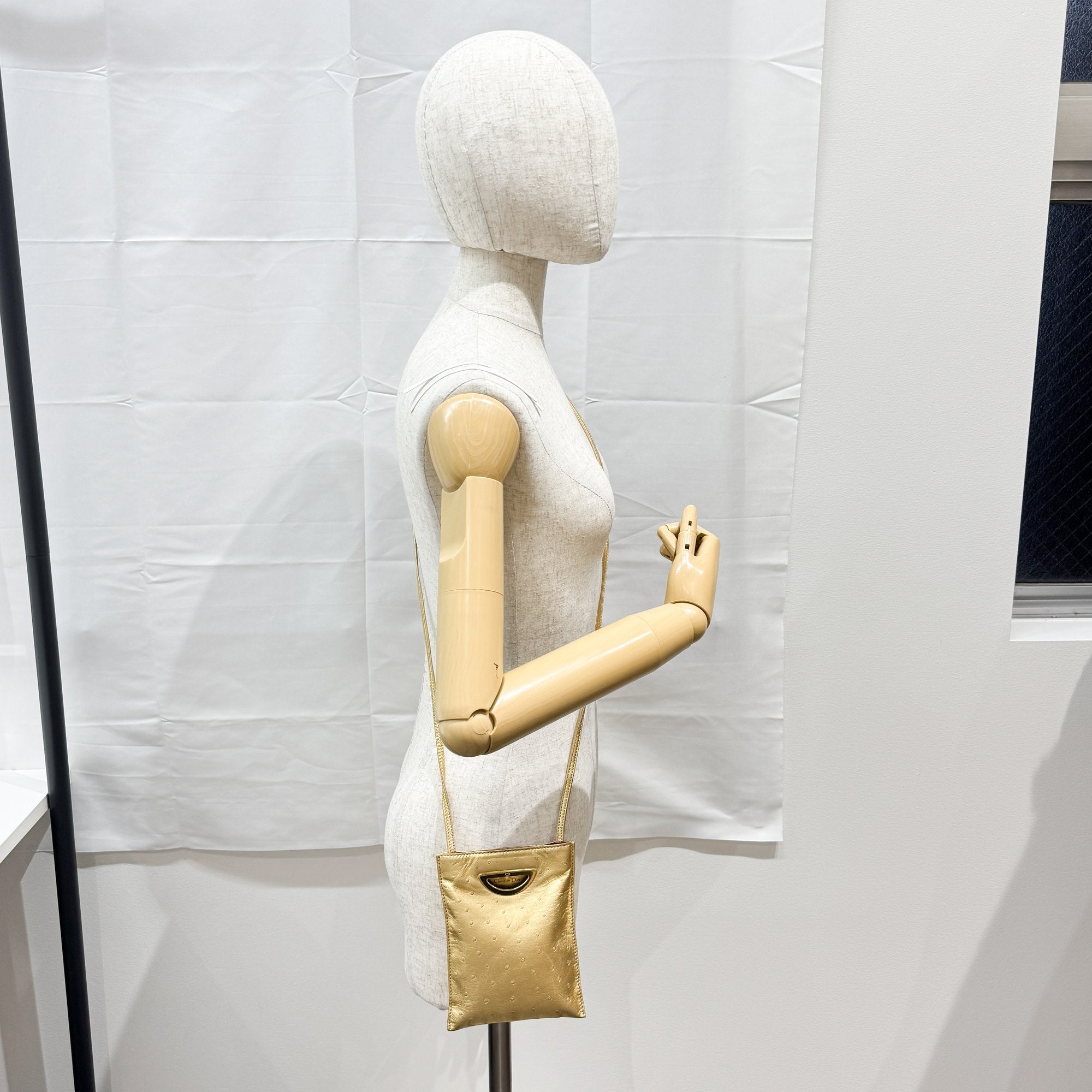 Gold Leather Mini Shoulder Bag