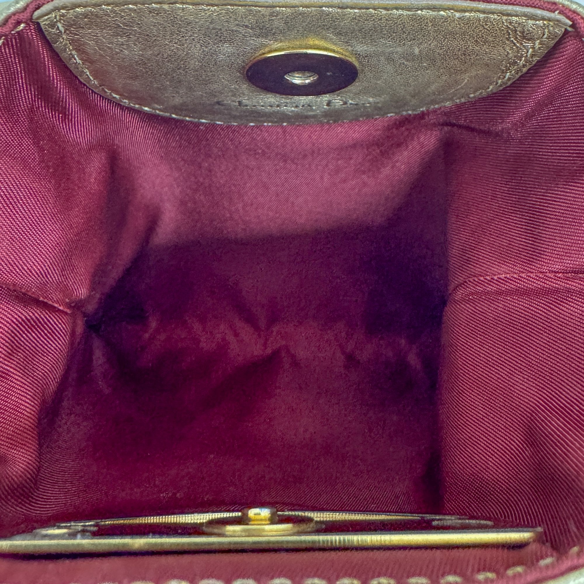 Gold Leather Mini Shoulder Bag