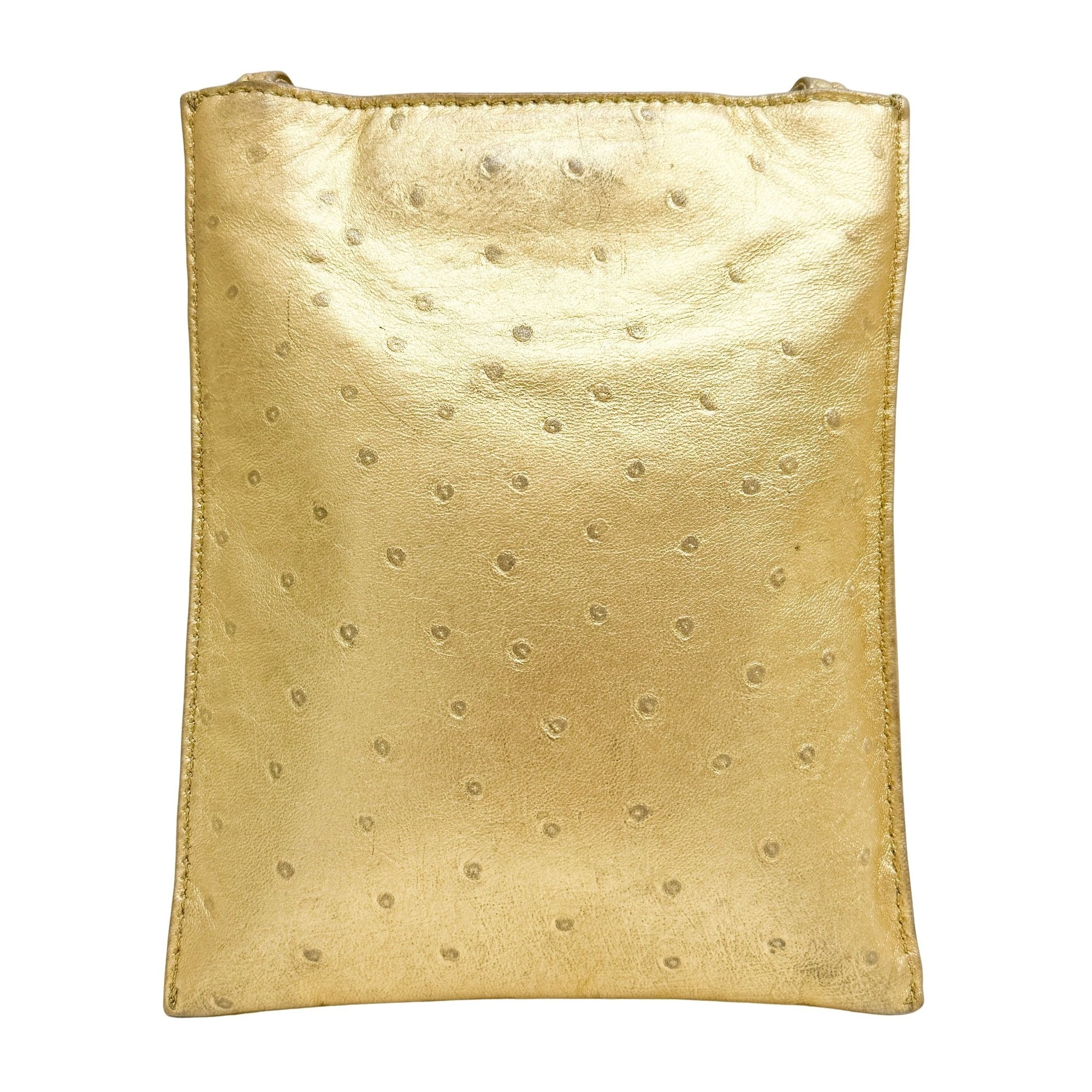 Gold Leather Mini Shoulder Bag