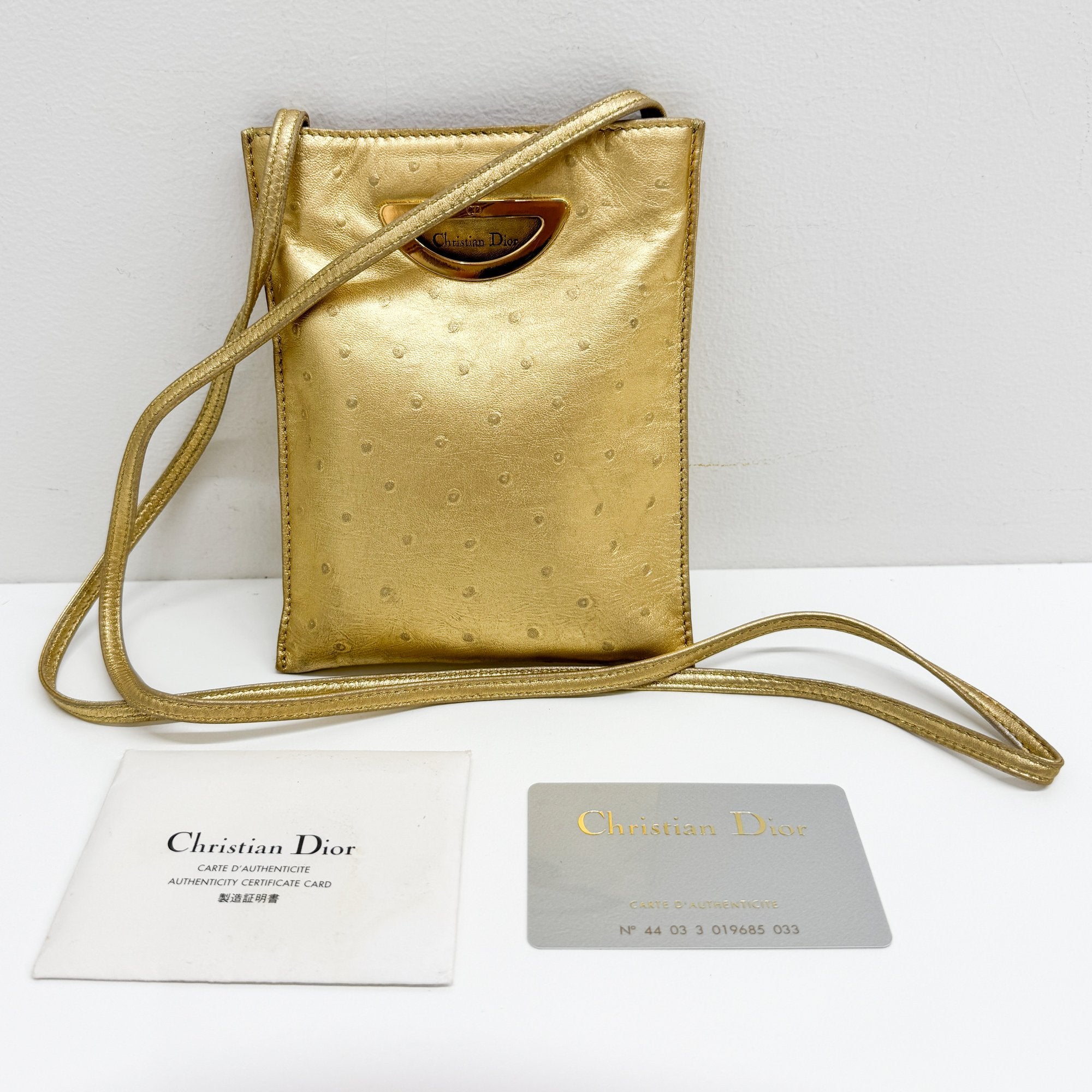 Gold Leather Mini Shoulder Bag