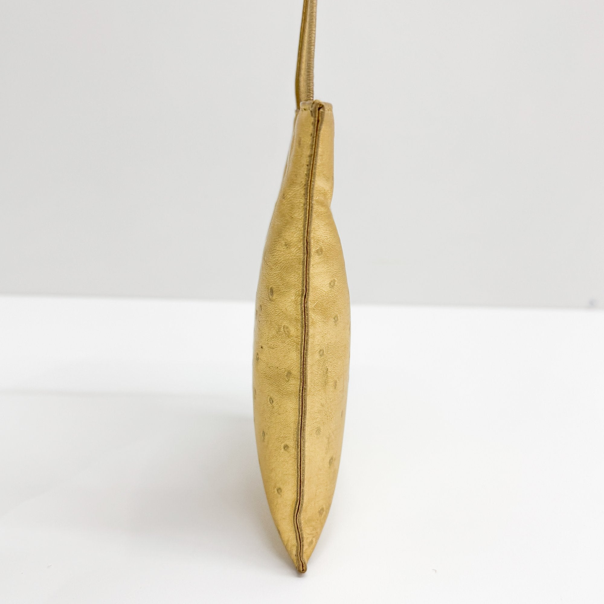 Gold Leather Mini Shoulder Bag