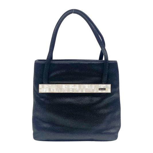 Black Satin Mini Hand Bag
