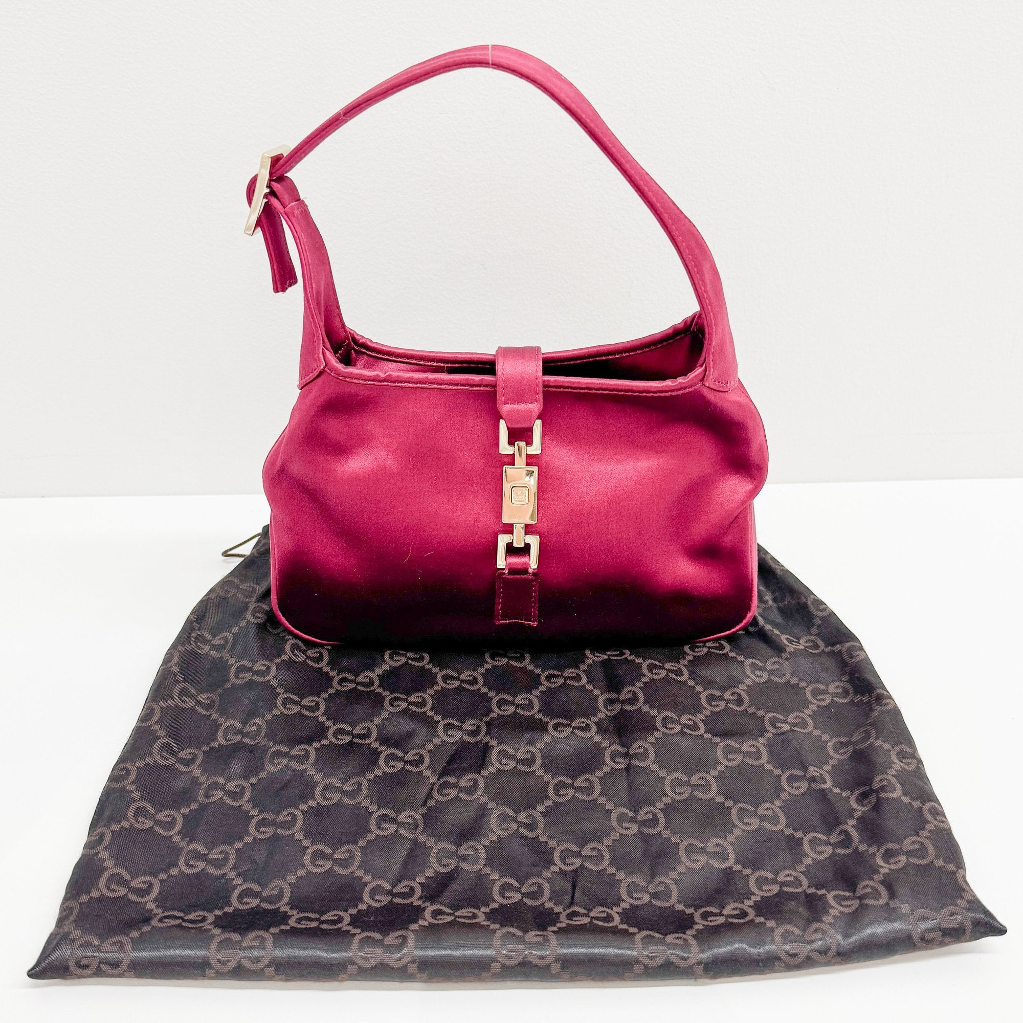 Jackie Red Satin Mini Hand Bag