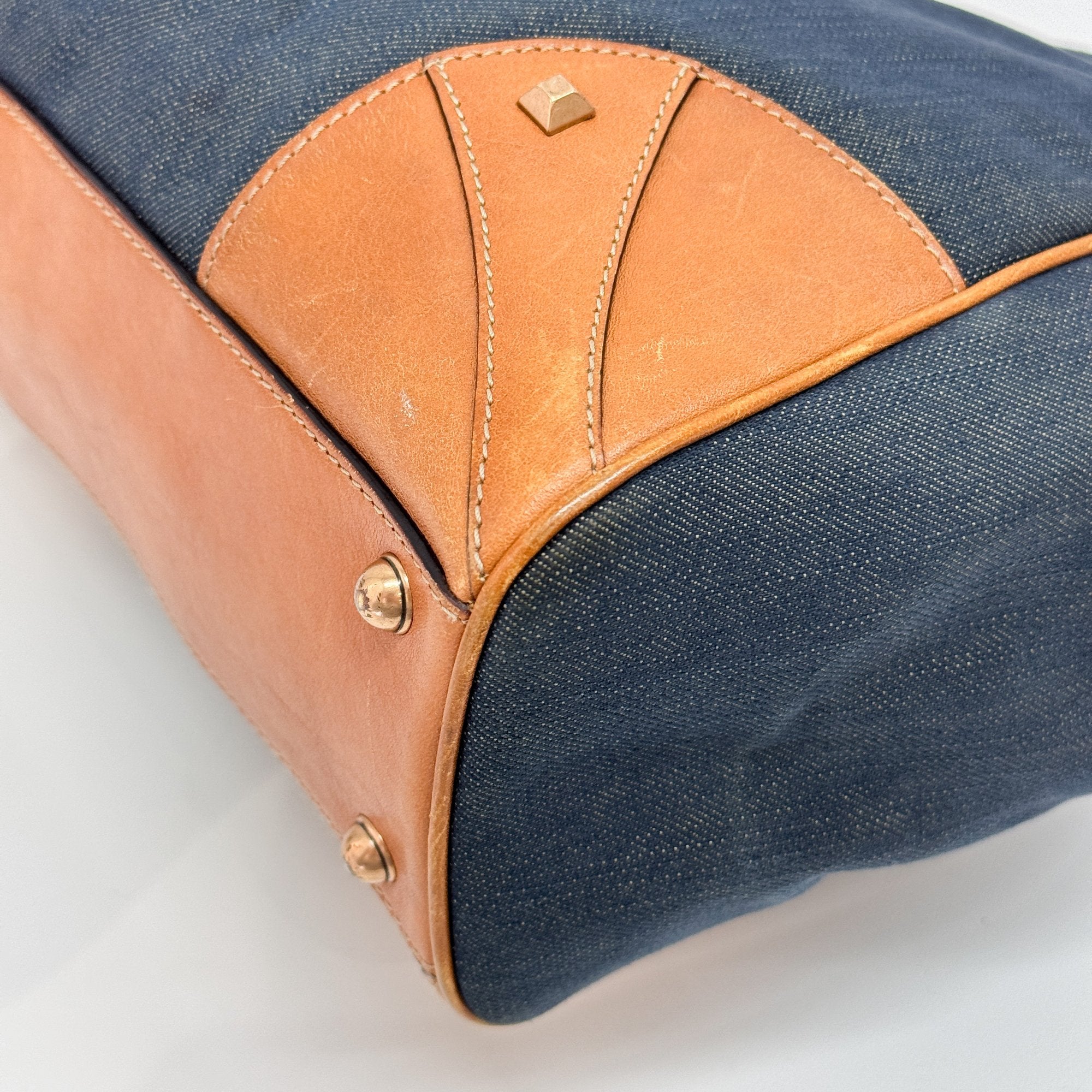 New Jackie Navy Denim Shoulder Bag