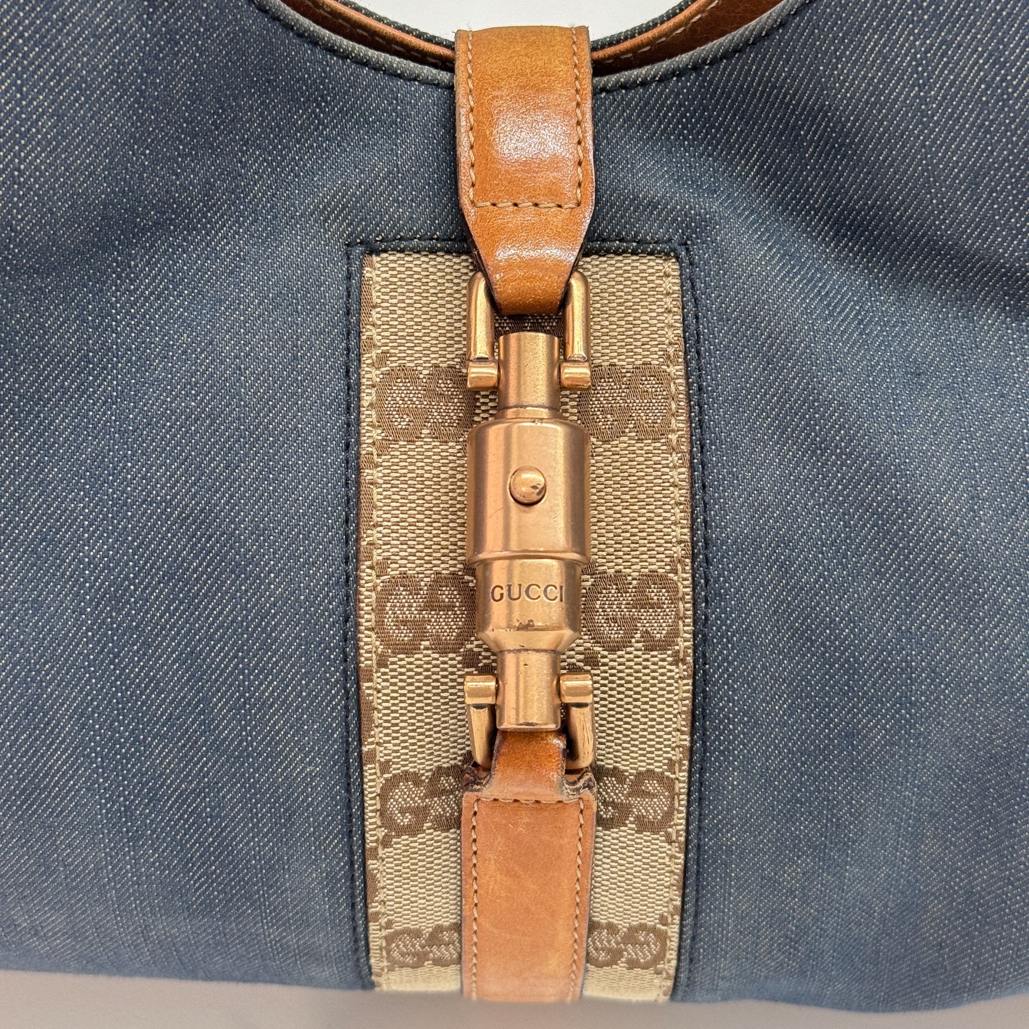 New Jackie Navy Denim Shoulder Bag