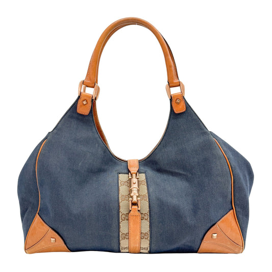 New Jackie Navy Denim Shoulder Bag