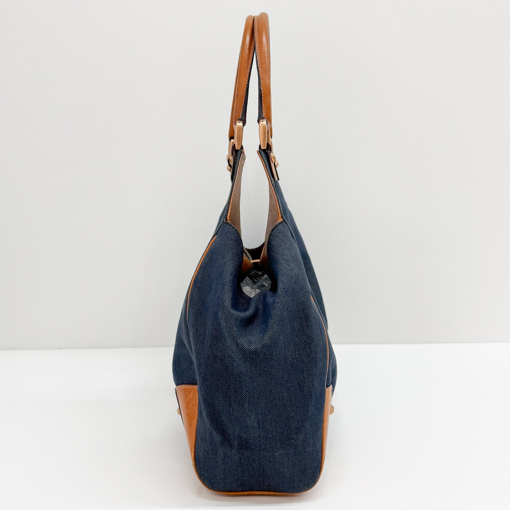 New Jackie Navy Denim Shoulder Bag