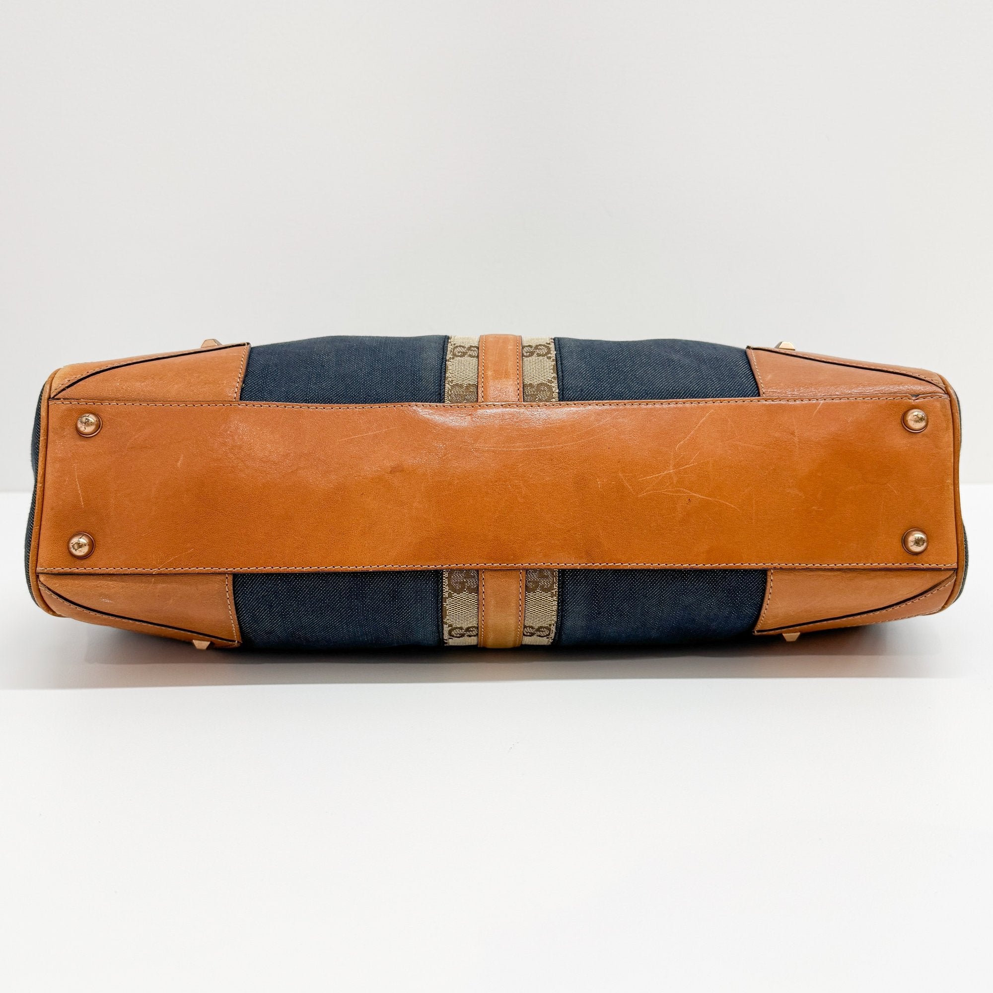 New Jackie Navy Denim Shoulder Bag