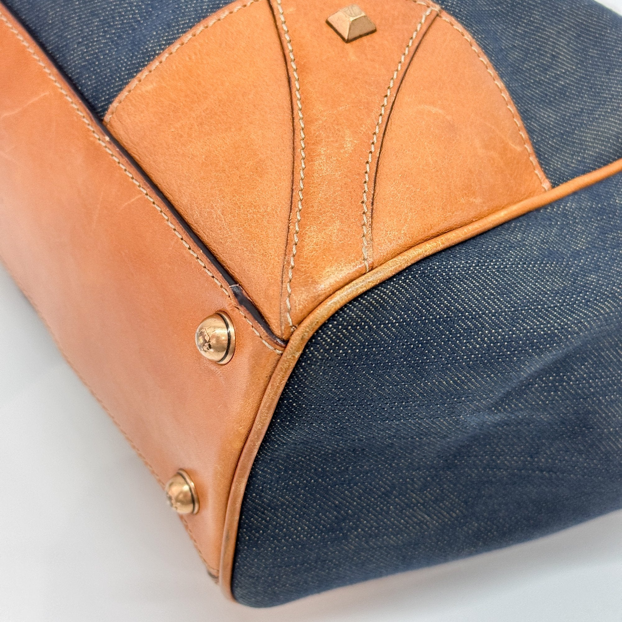 New Jackie Navy Denim Shoulder Bag
