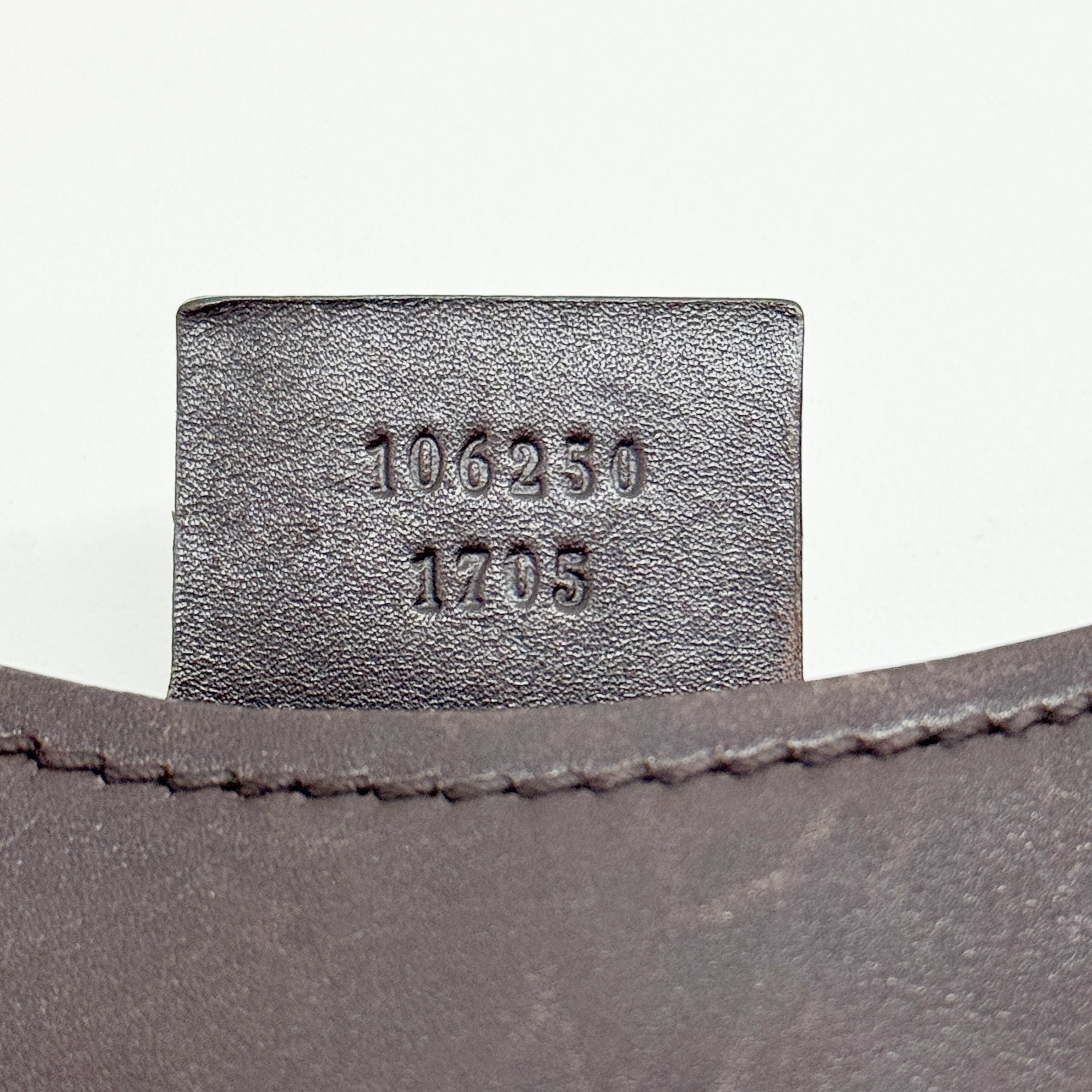 GG Half Moon Brown Canvas Hobo Bag