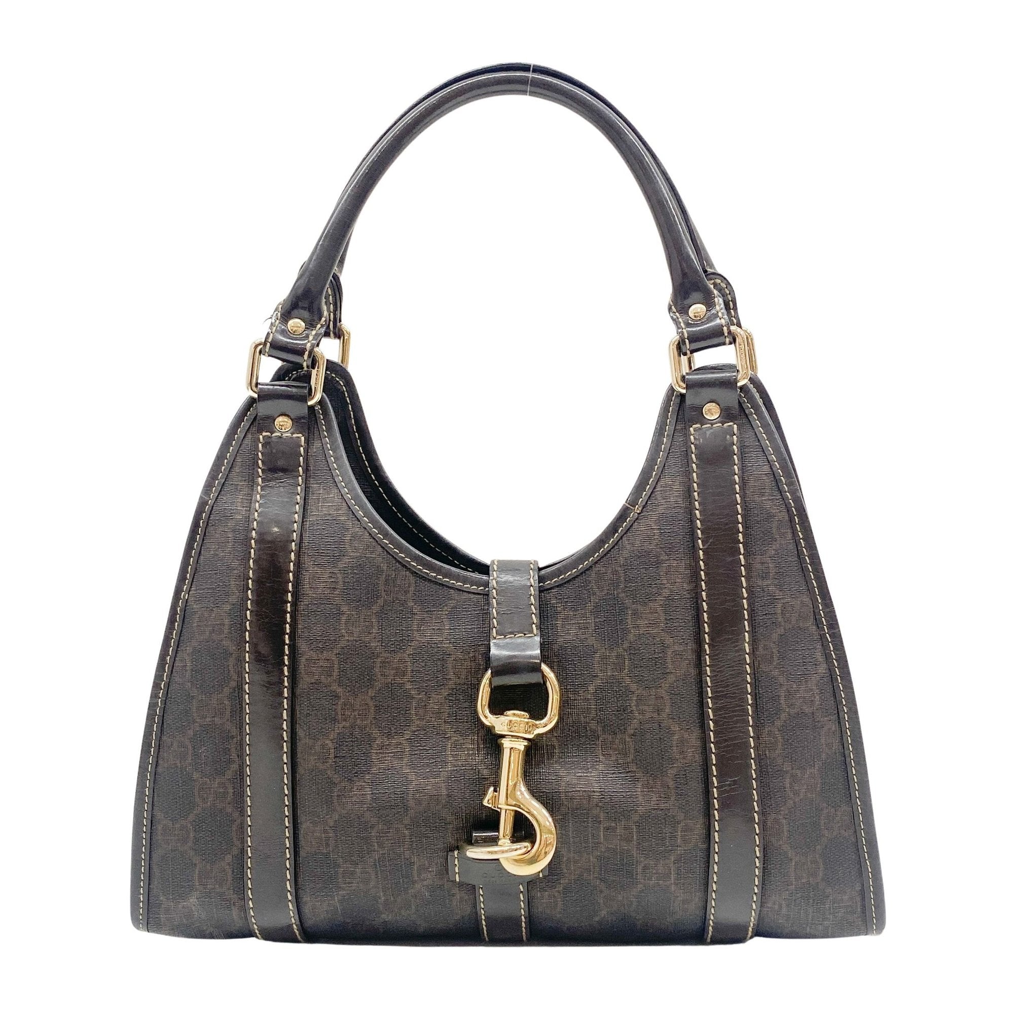 Joy Bardot GG Hobo Brown Leather Shoulder Bag