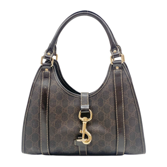 Joy Bardot GG Hobo Brown Leather Shoulder Bag