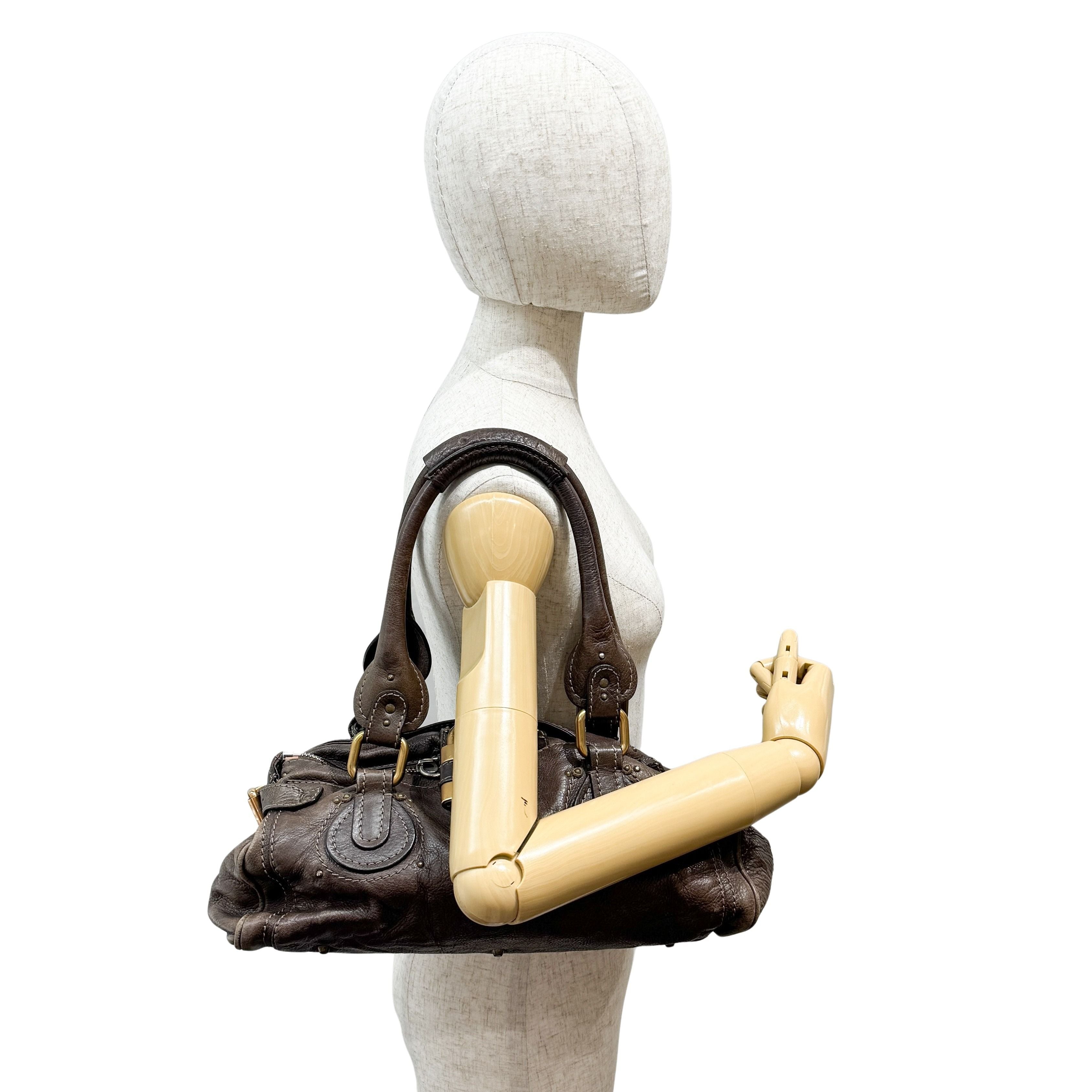 Paddington Brown Leather Shoulder Bag