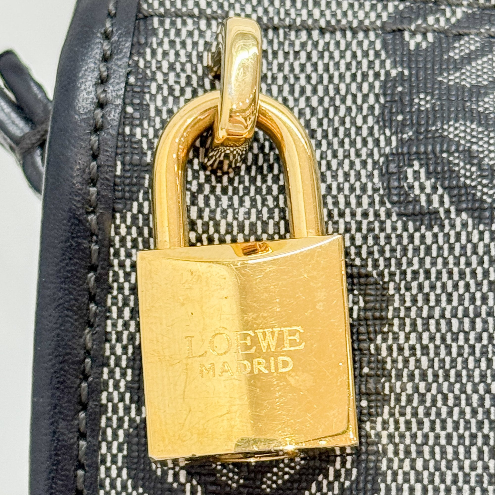 Anagram Grey Coated Canvas Pouch