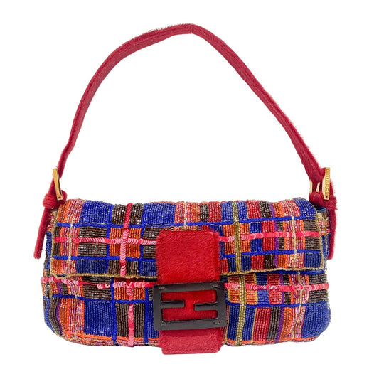 Baguette Multi-Colored Beads Shoulder Bag