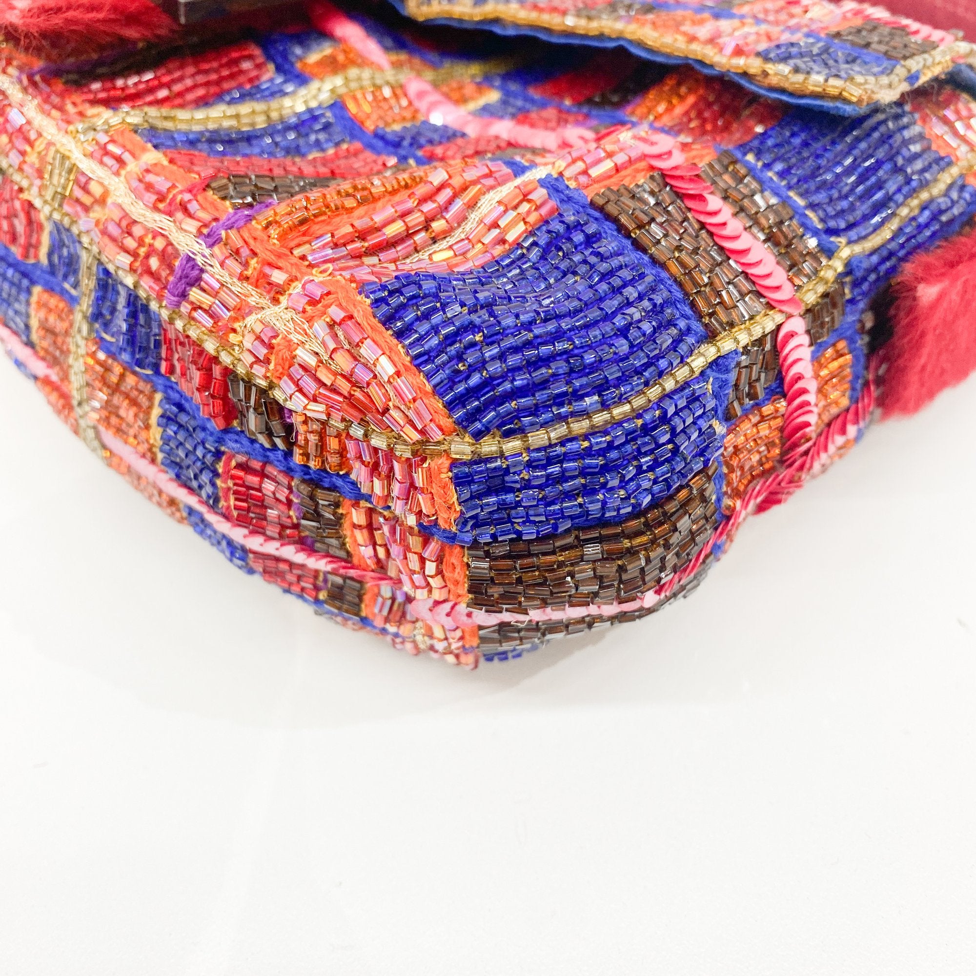 Baguette Multi-Colored Beads Shoulder Bag