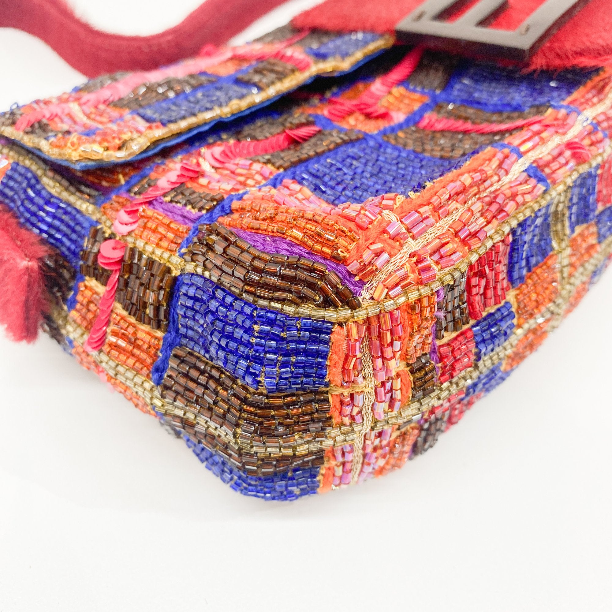 Baguette Multi-Colored Beads Shoulder Bag
