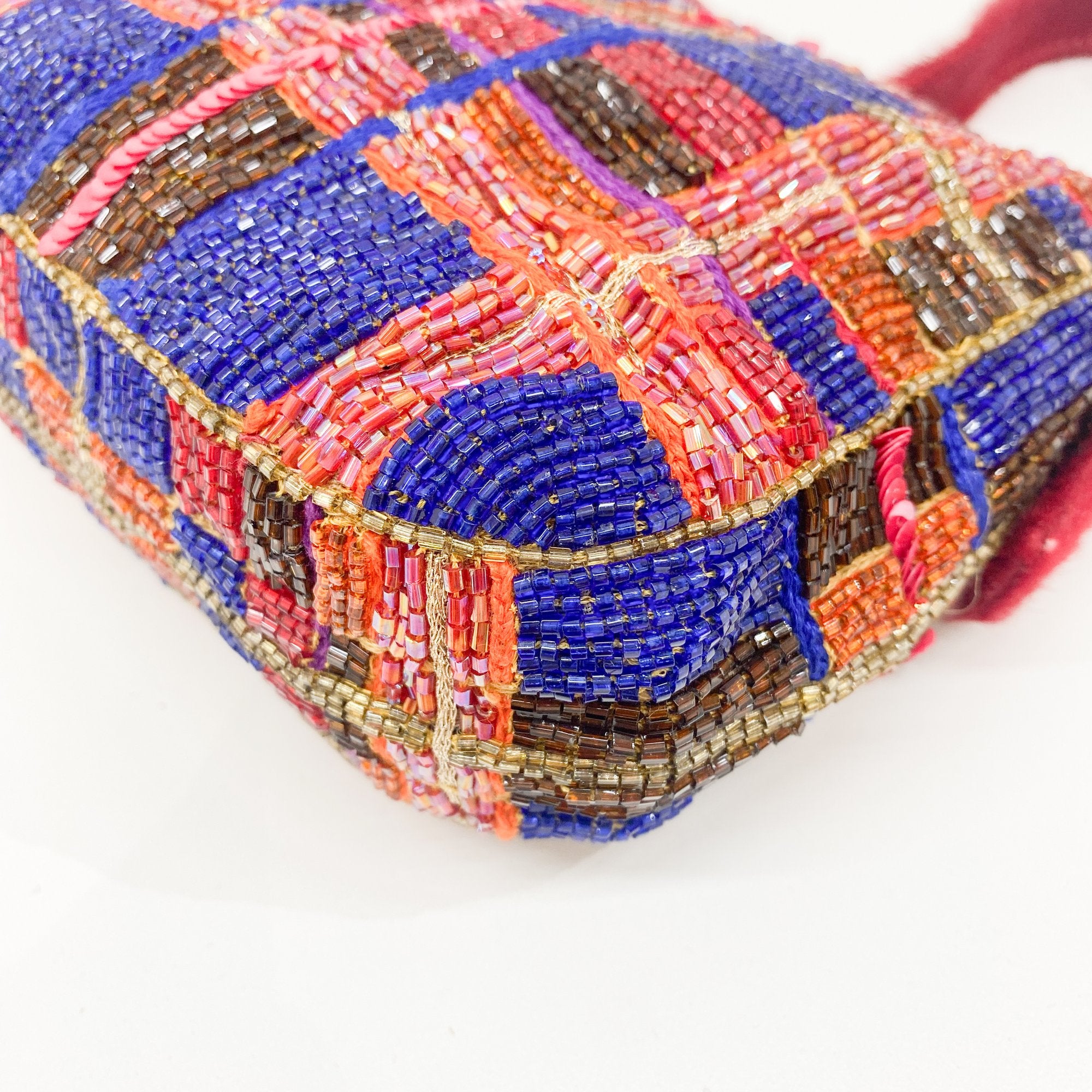 Baguette Multi-Colored Beads Shoulder Bag
